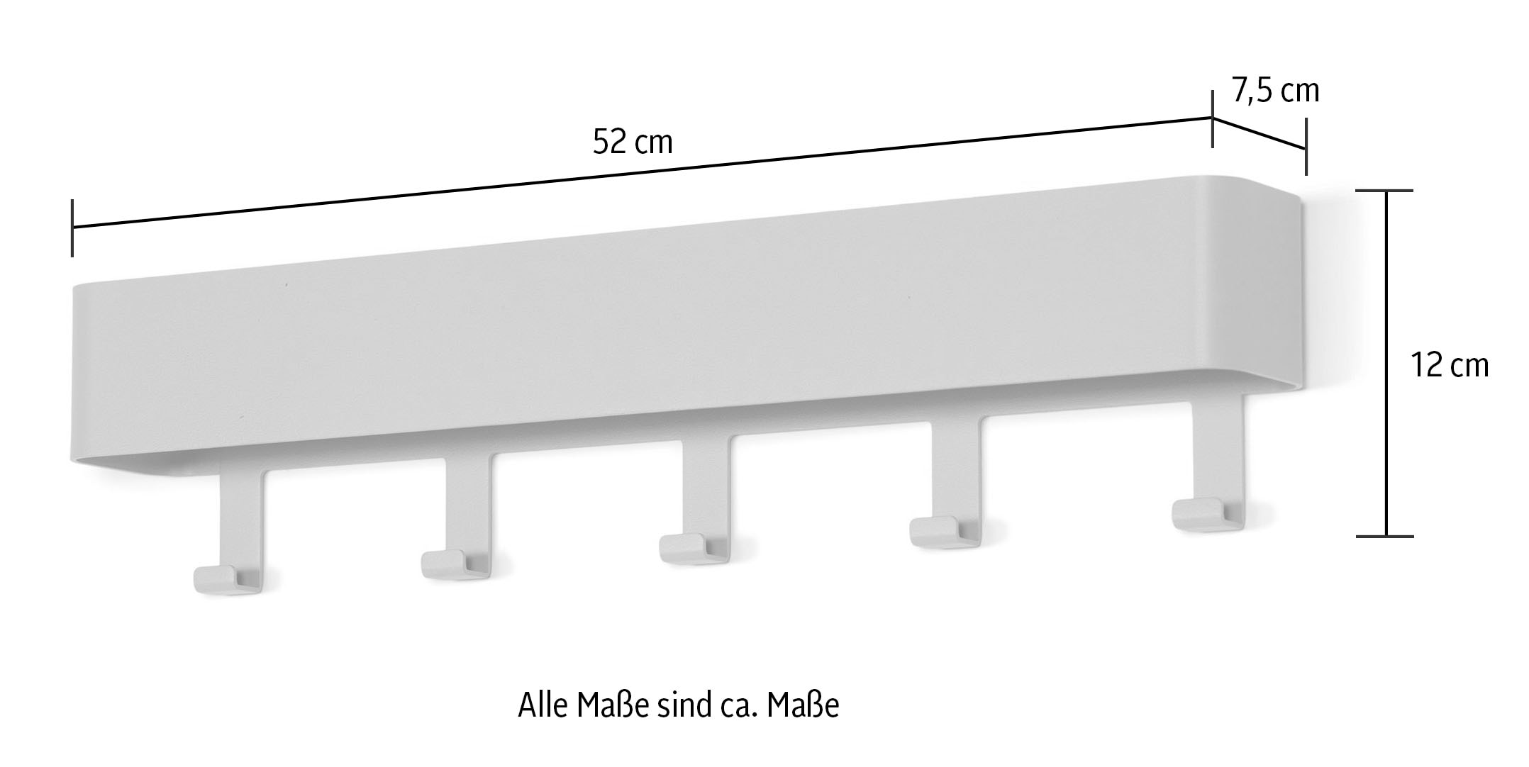 Spinder Design Crochet de garde-robe métal, largeur 52 cm