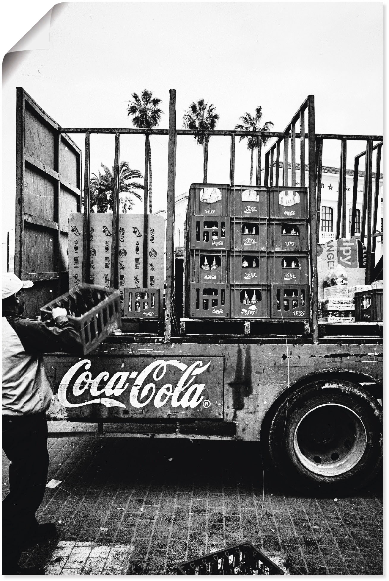 Image of Artland Wandbild "CocaCola-LKW in El Jadida - Marokko" Auto 1 Stk. tlg. als Alubild, Leinwandbild, Poster in verschied. Grössen
