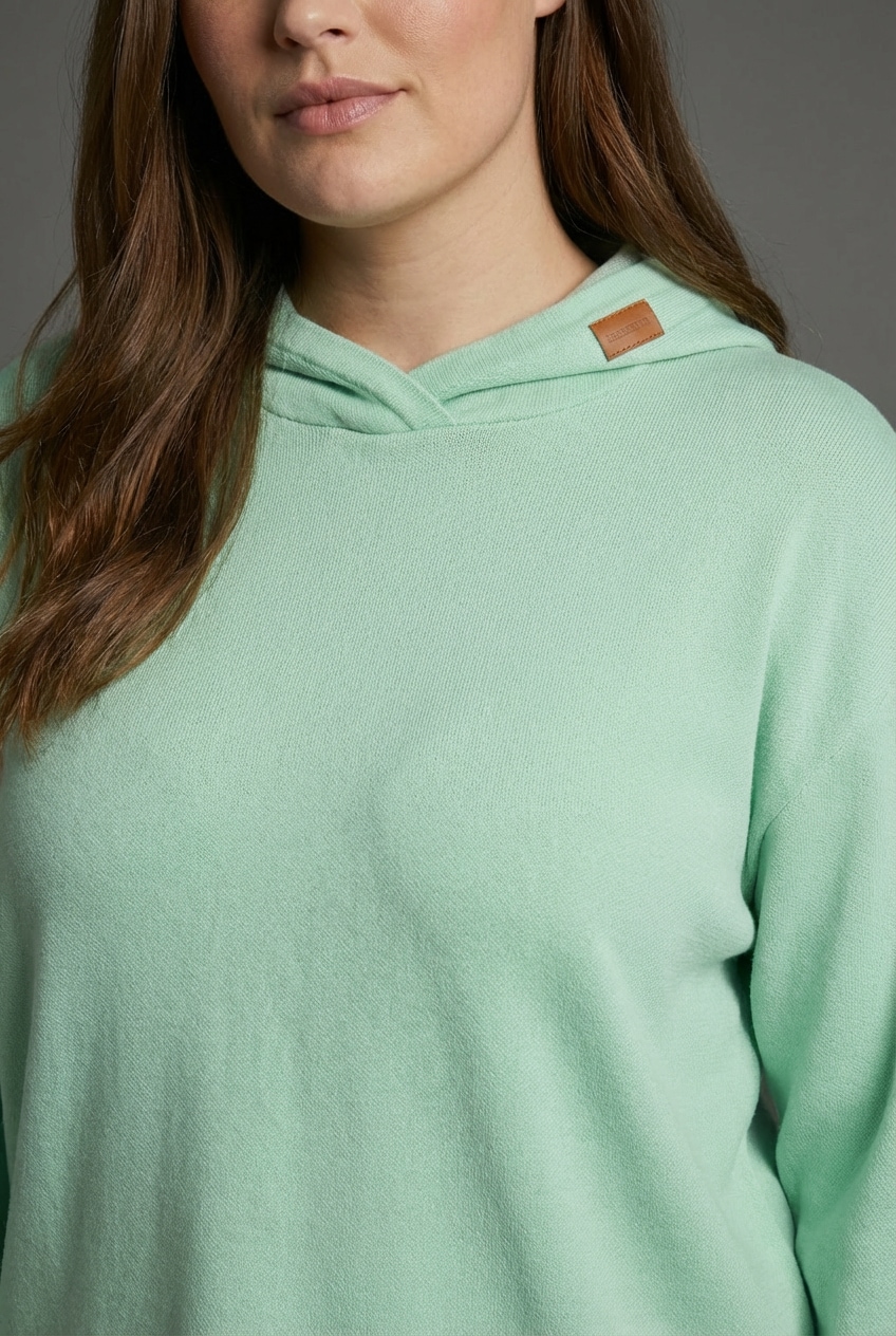 KangaROOS Kapuzenpullover aus Viskose-Mix, lässige Passform, Langarm, grosse Grössen