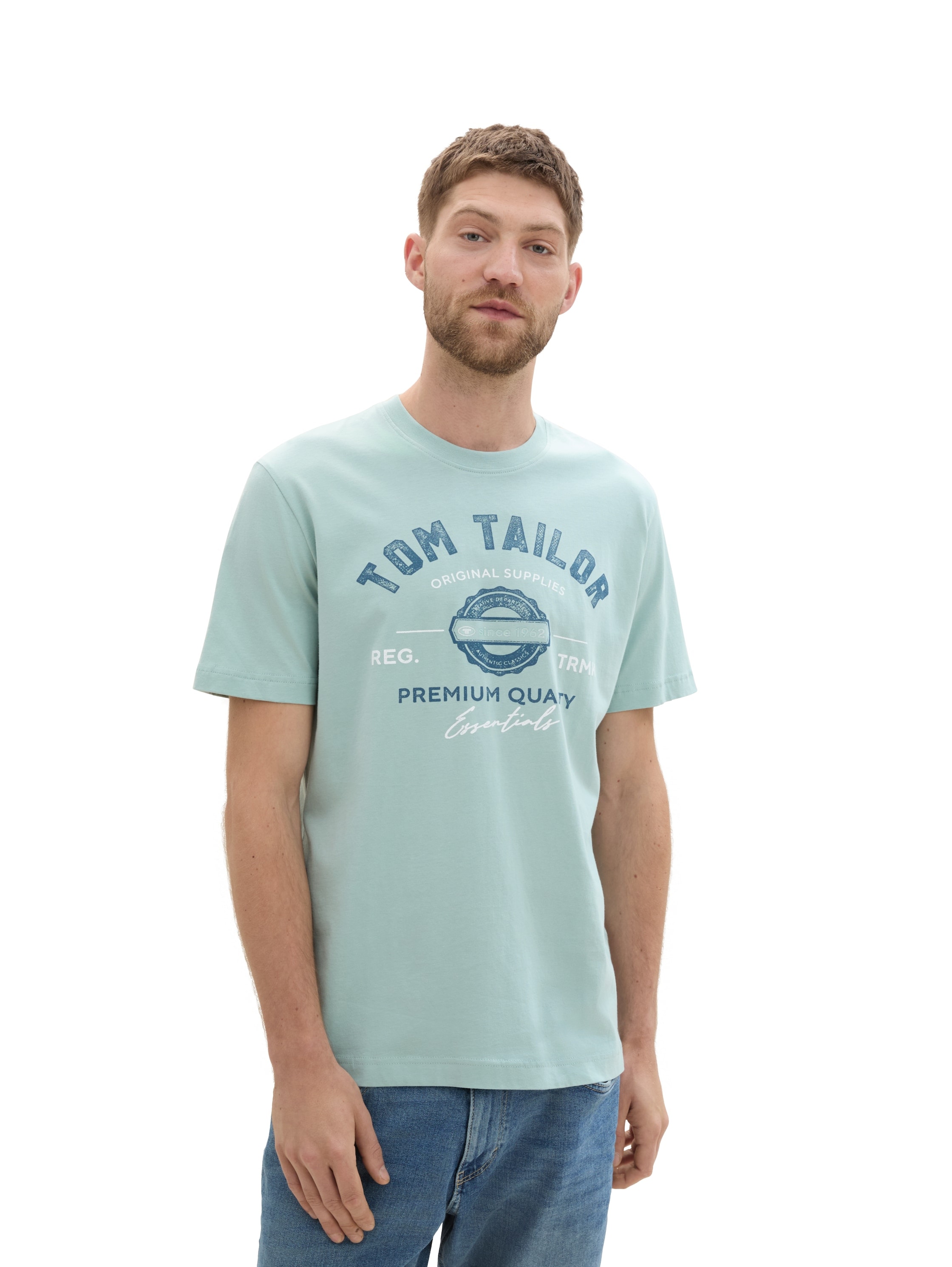 TOM TAILOR T-Shirt mit grossem Logofrontprint