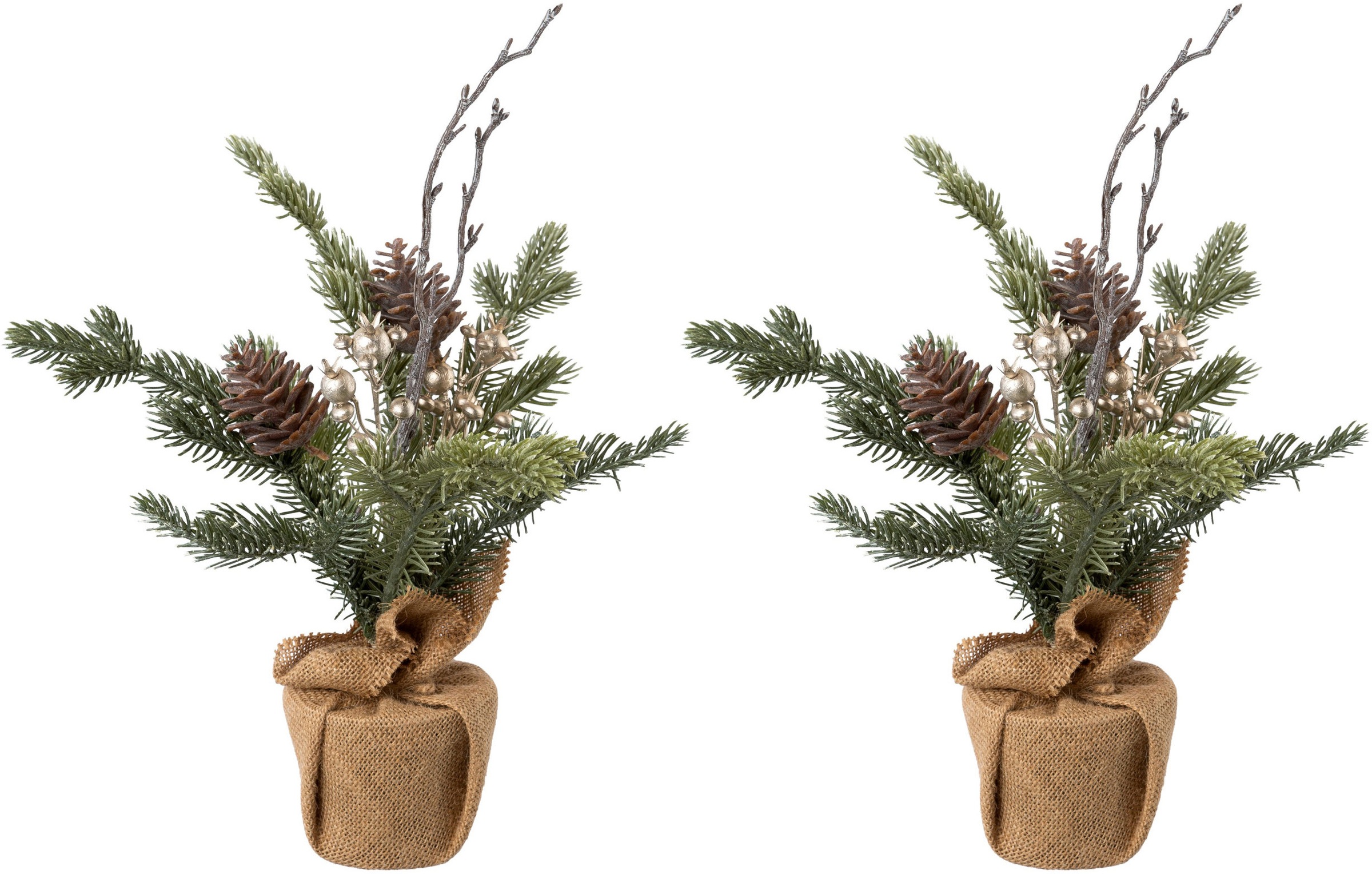 Creativ green Künstlicher Christbaum, im künstlicher Weihnachtsbaum Tannenbaum«, Jutesäckchen »Weihnachtsdeko, kaufen