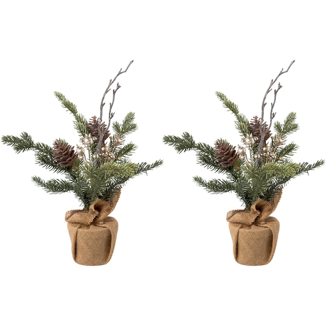 Creativ green Künstlicher Weihnachtsbaum »Weihnachtsdeko, künstlicher  Christbaum, Tannenbaum«, im Jutesäckchen kaufen