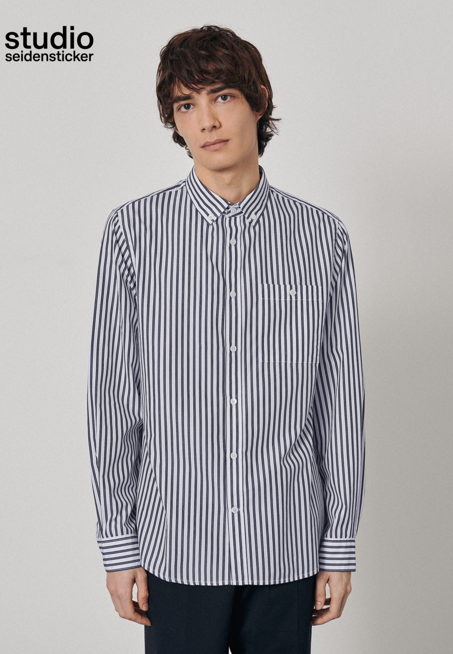 Image of seidensticker Businesshemd »Studio«, Regular Langarm Button-Down-Kragen Streifen bei Ackermann Versand Schweiz