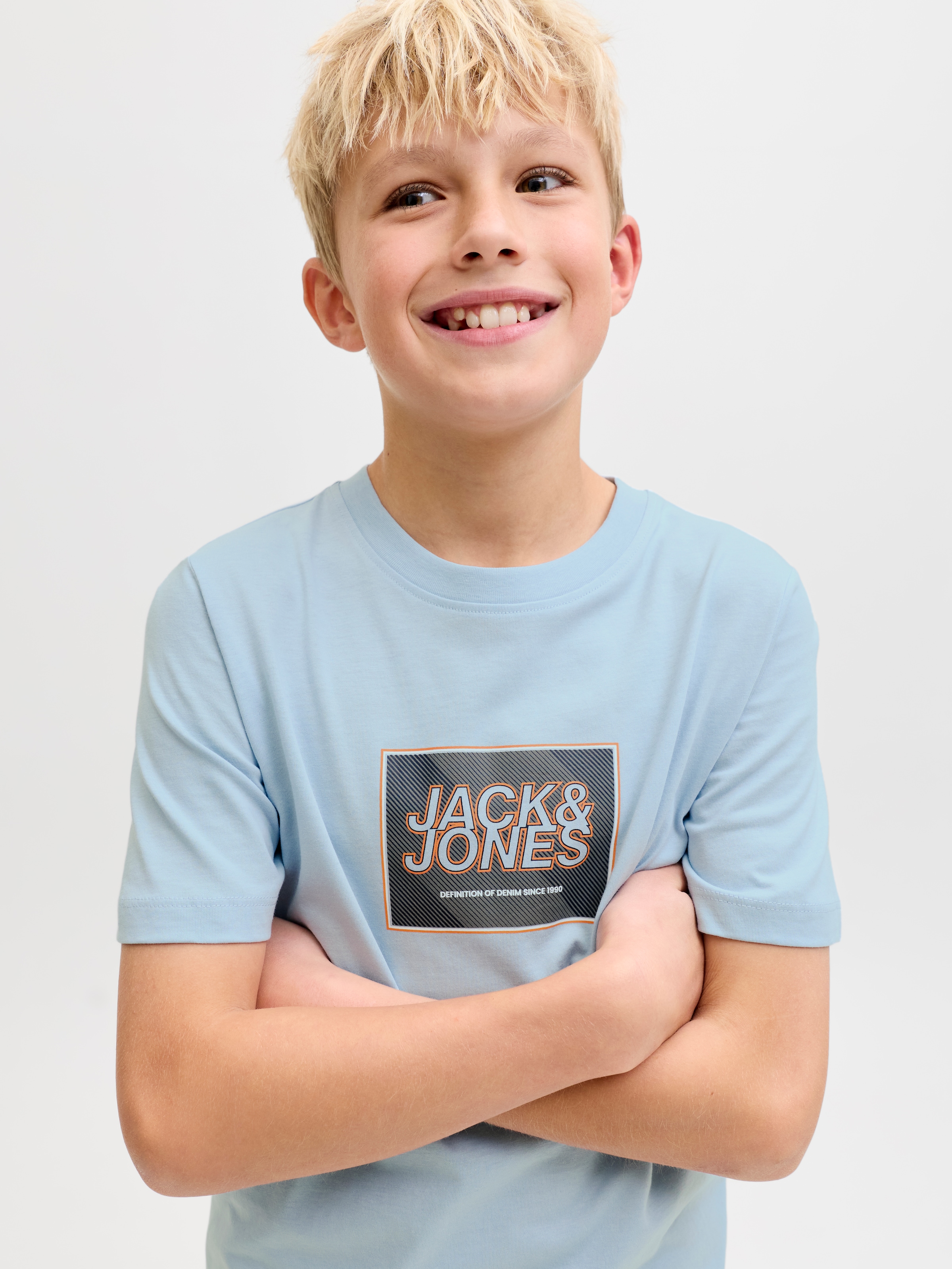 Jack & Jones Junior T-Shirt »JJRAIN TEE SS CREW NECK JNR« mit Logoprint