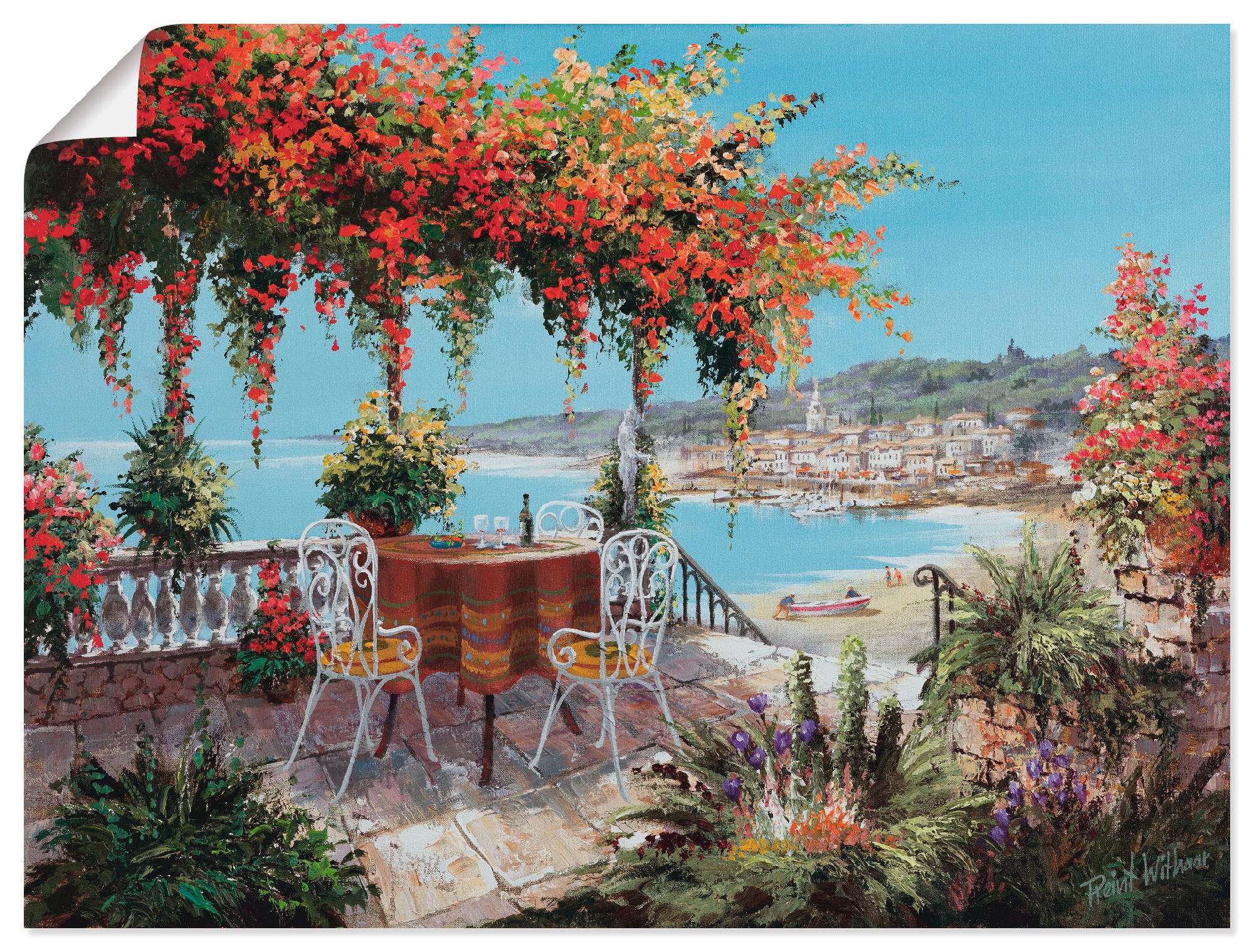 Image of Artland Wandbild »Macht mein Tag perfekt«, Gewässer, (1 St.), in vielen Grössen & Produktarten -Leinwandbild, Poster, Wandaufkleber / Wandtattoo auch für Badezimmer geeignet bei Ackermann Versand Schweiz