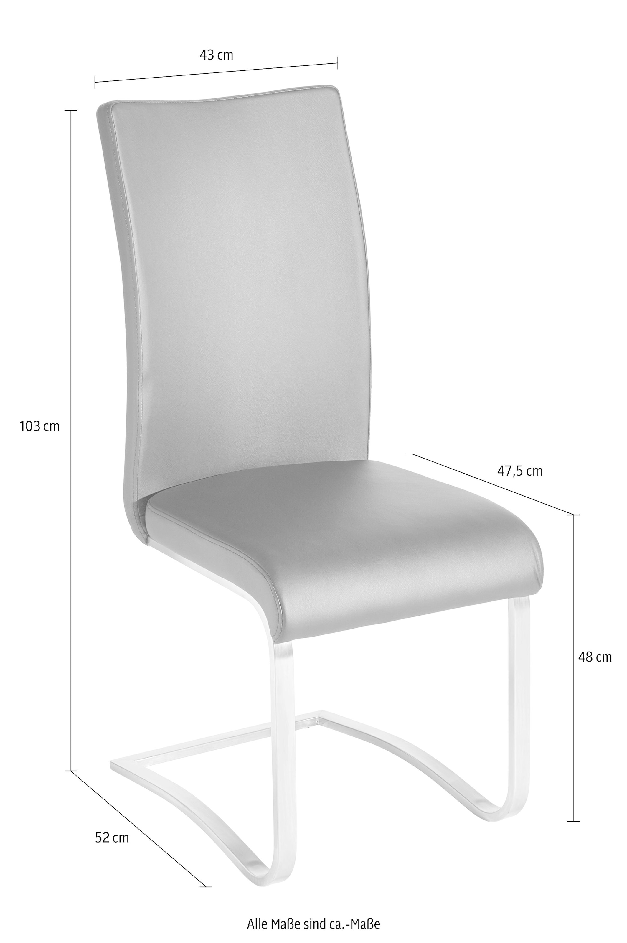 MCA furniture Freischwinger »Arco«, (Set), 4 St., Kunstleder, 2er-, 4er-, 6er-Set, Stuhl belastbar bis 130 Kg