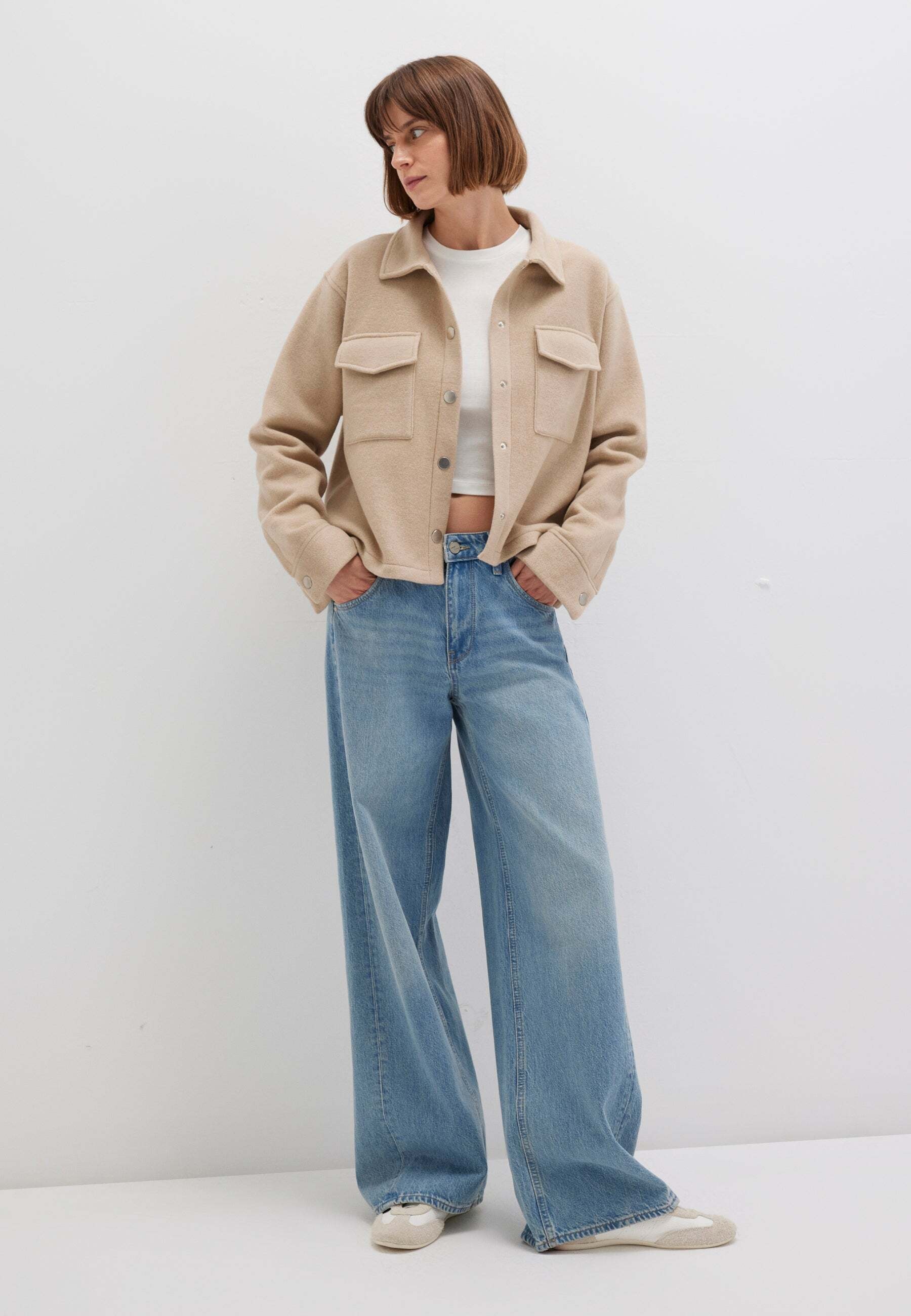 Mavi Kurzjacke »Mavi Jacke Button Sweatshirt«