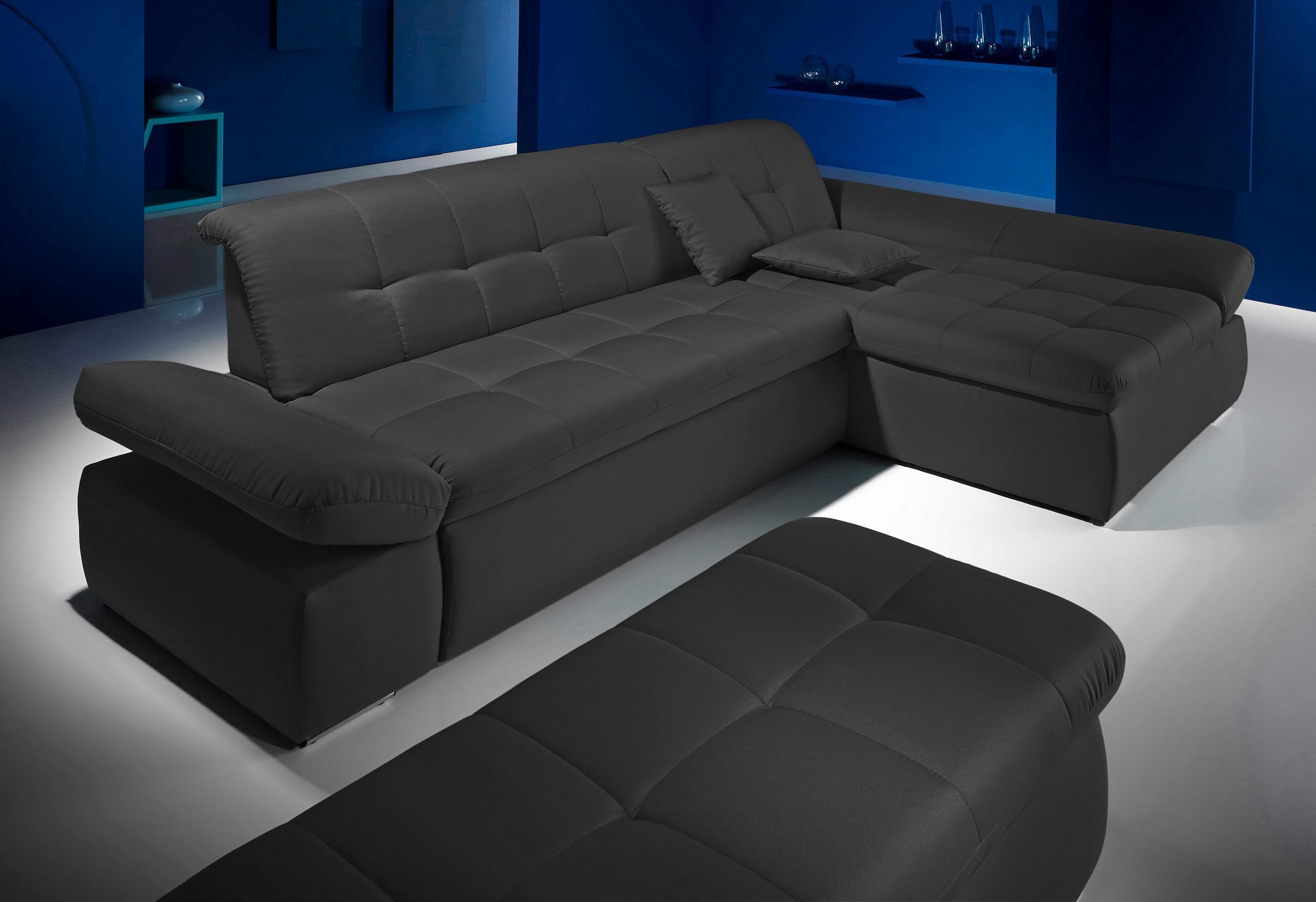 Home affaire Ecksofa »ESRA, zeitlos und elegant. Breite 300cm, L-Form« wahlweise mit Armlehn- und Bettfunktion