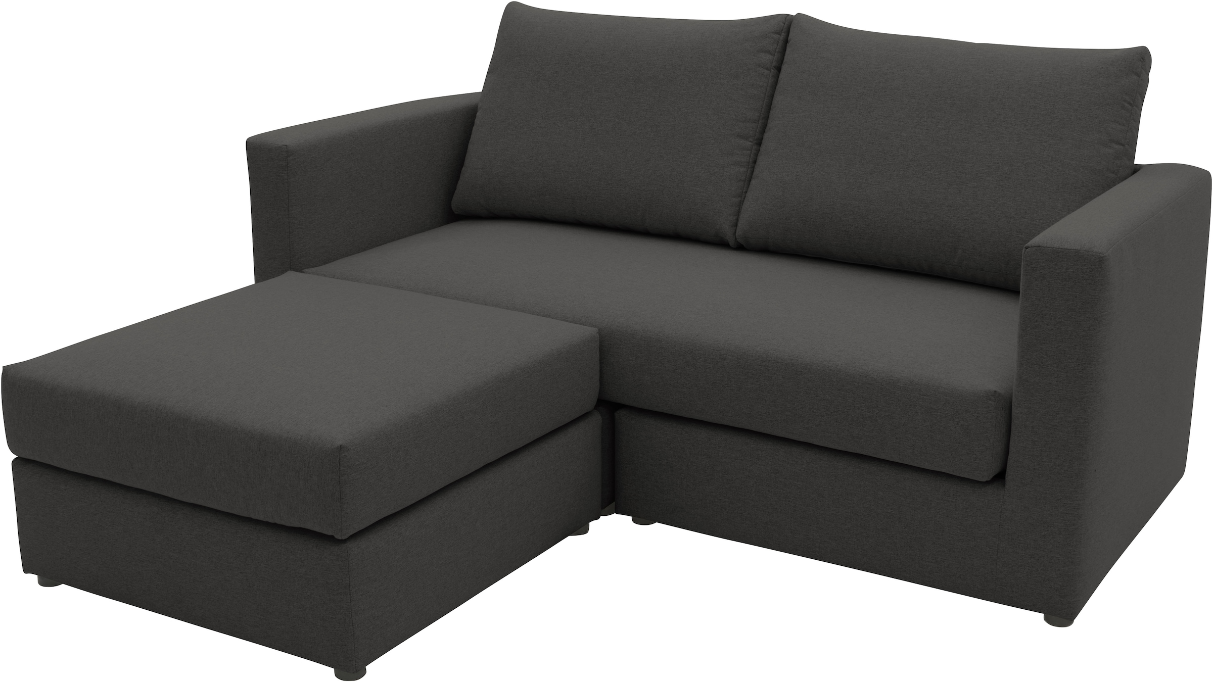 DOMO collection 2-Sitzer »800015, als Sitzmöbel oder Schlafgelegenheit nutzbar, Schlafsofa«, Sitzfläche mit Federkern, inkl. 2 Rückenkissen