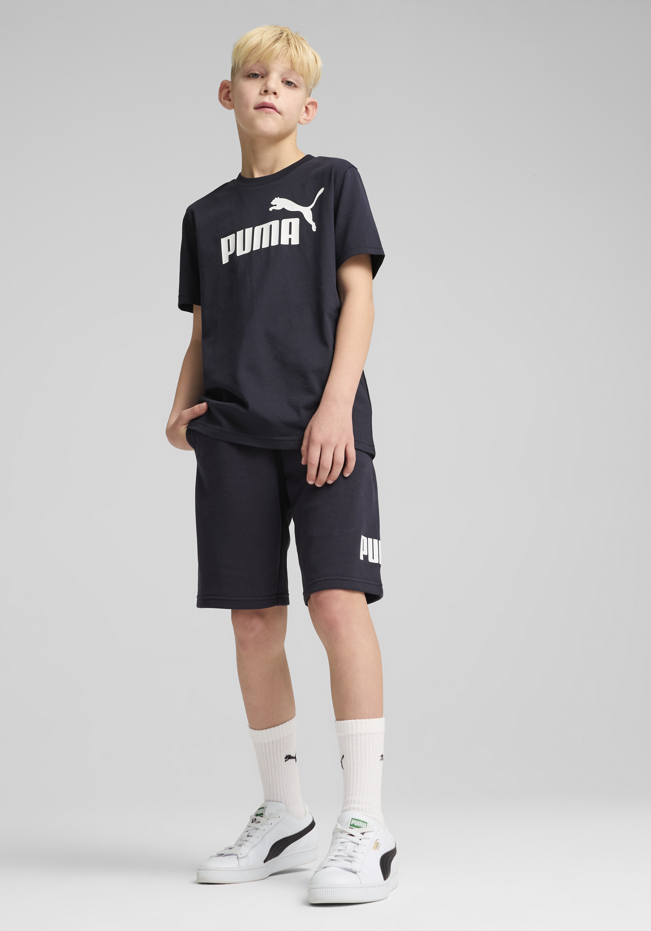 PUMA Short d'entraînement »ESS NO. 1 LOGO SHORTS TR B«  mit Eingrifftaschen, elastischer Bund, für Jugendliche