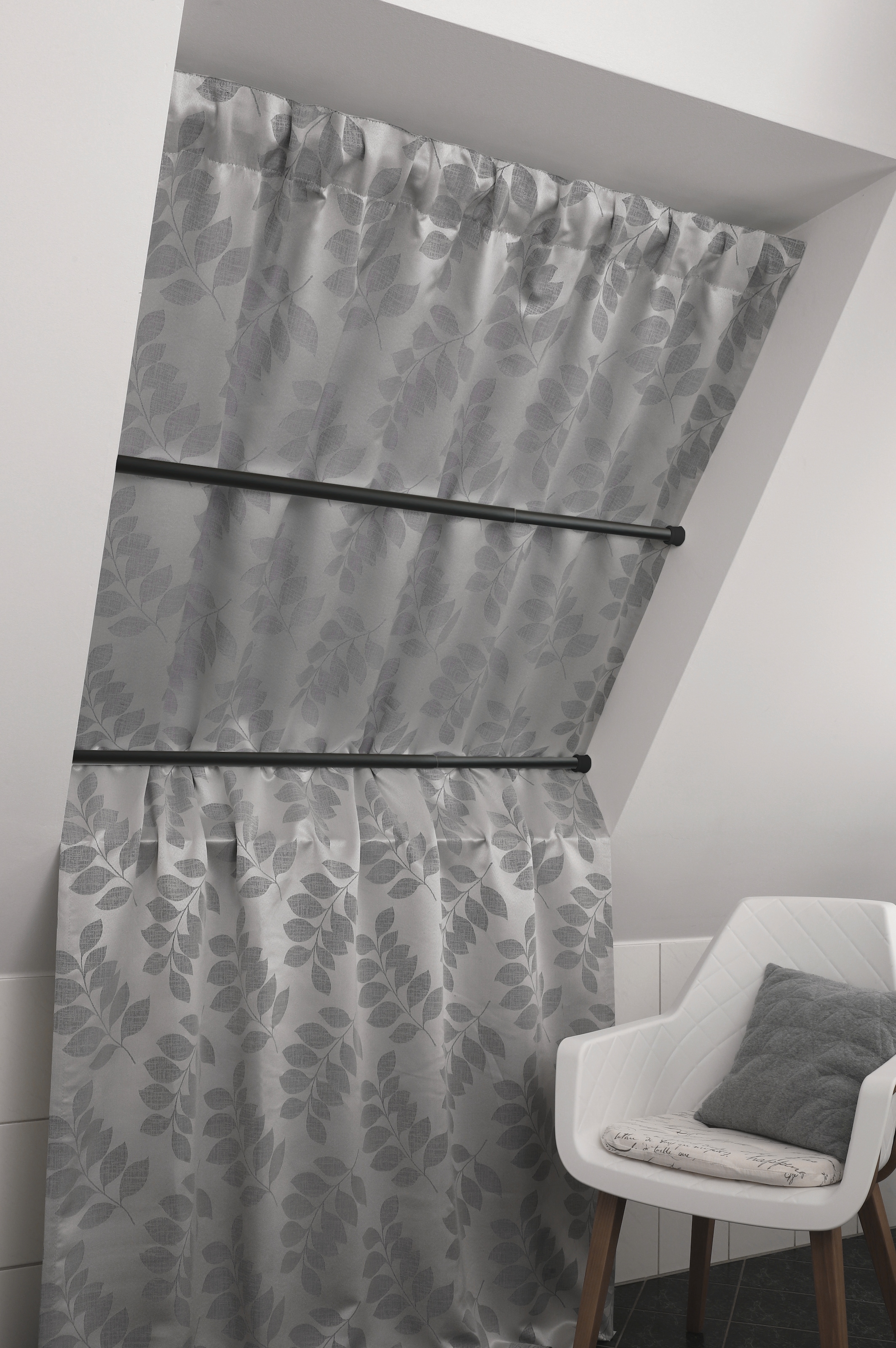 GARDINIA Spannstange Ø 2,6 mm ohne Bohren und Schrauben, in der Fensternische, Metall