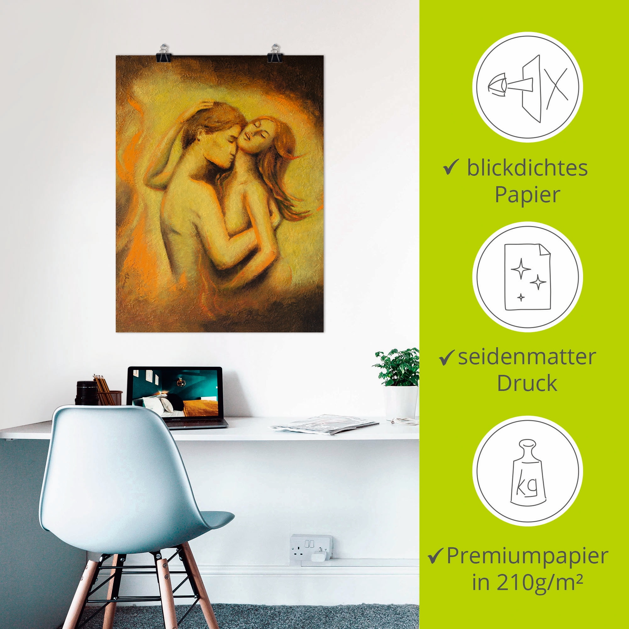 Artland Wandbild »Liebesrausch - erotische Malerei«, Paar, (1 St.), als Poster, Wandaufkleber in verschied. Grössen