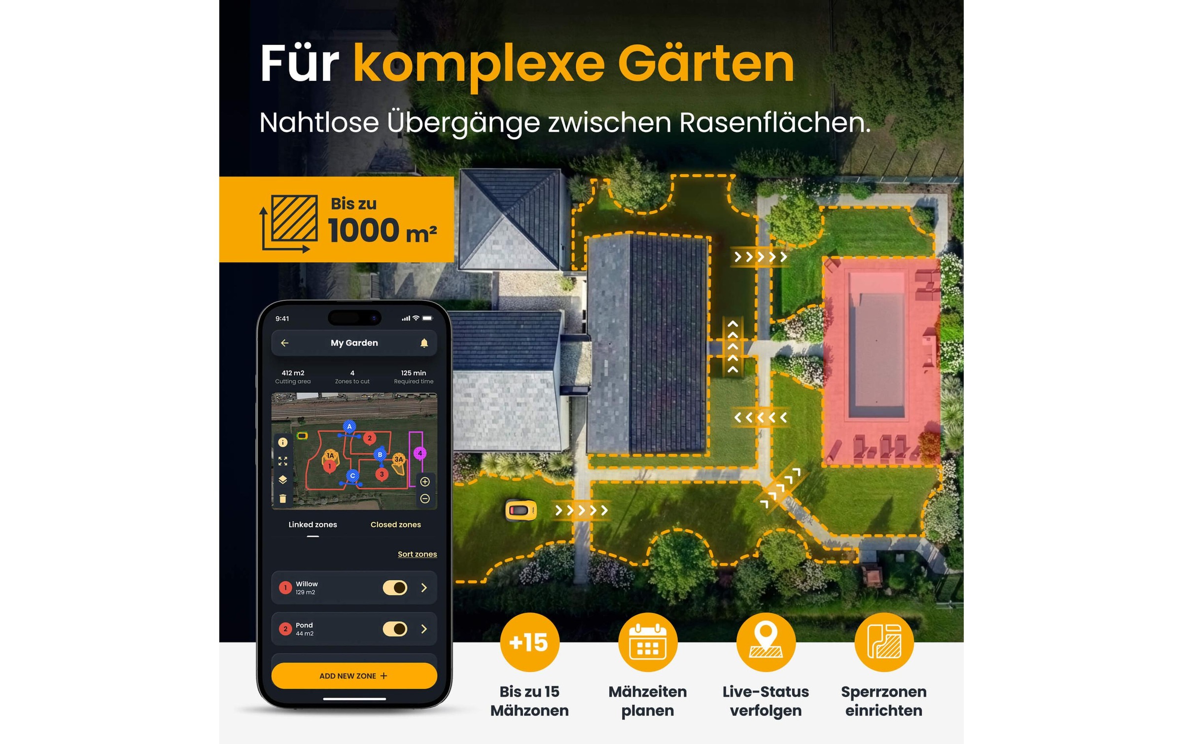 STIGA Rasenmähroboter »A10v inkl. Akku«  mit GPS