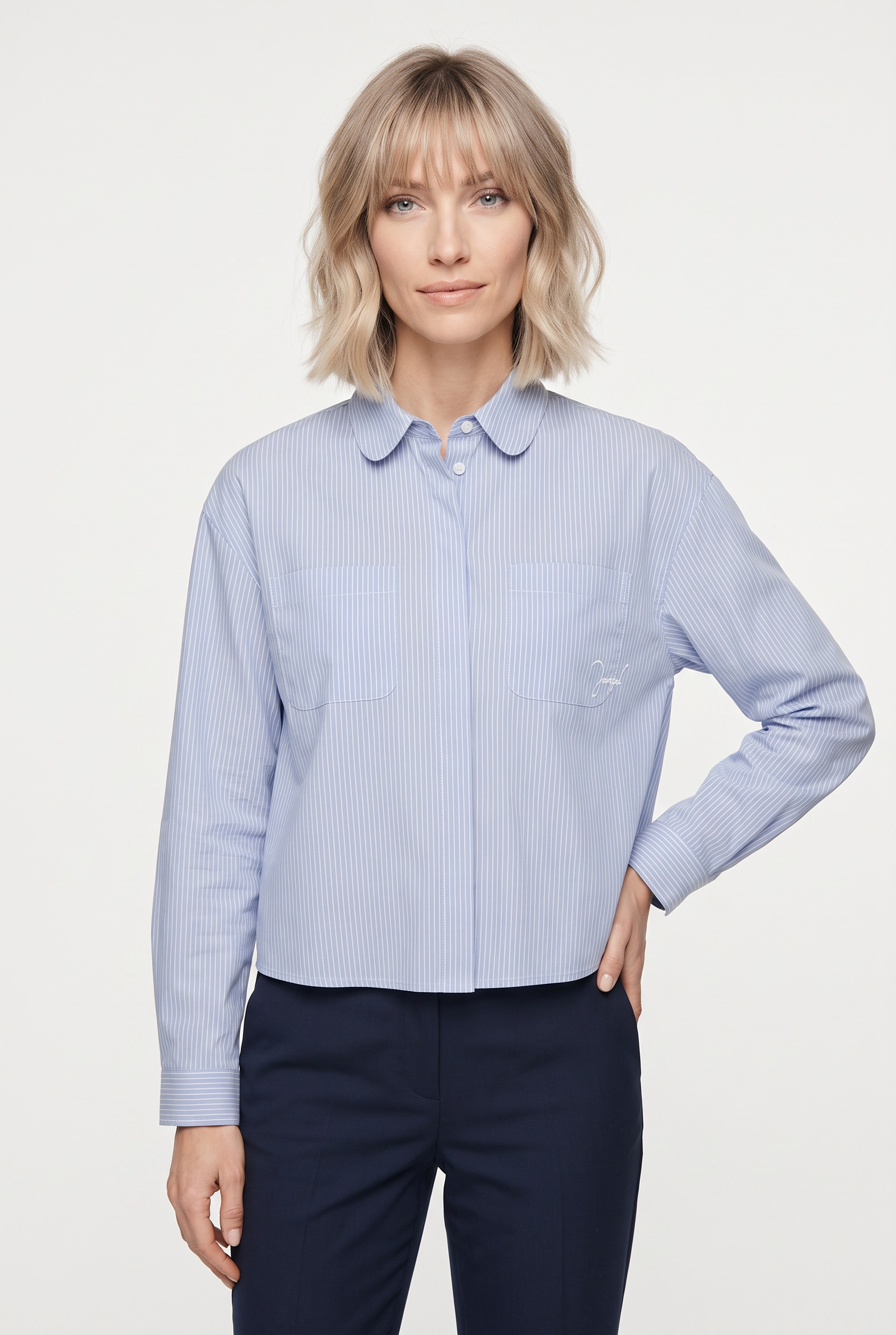Image of JOOP Langarmbluse "Bethany" Regular fit mit Bubikragen