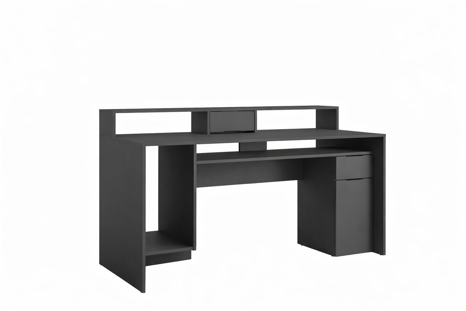 GOODproduct Bureau »Peooria Computertisch mit Monitoraufsatz & Towerfach, viel Stauraum« bureau, bureau gaming avec tiroir, moderne, largeur 160 cm