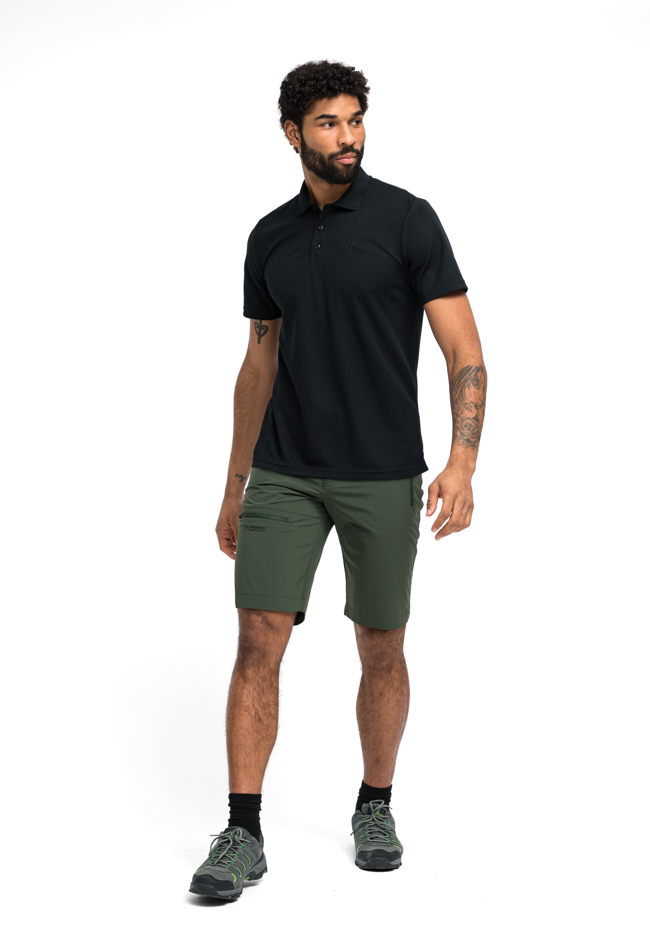 Maier Sports Funktionsshirt »Ulrich«, Herren Poloshirt, kurzarm Freizeit-Shirt mit Hemdkragen, Reg. Fit