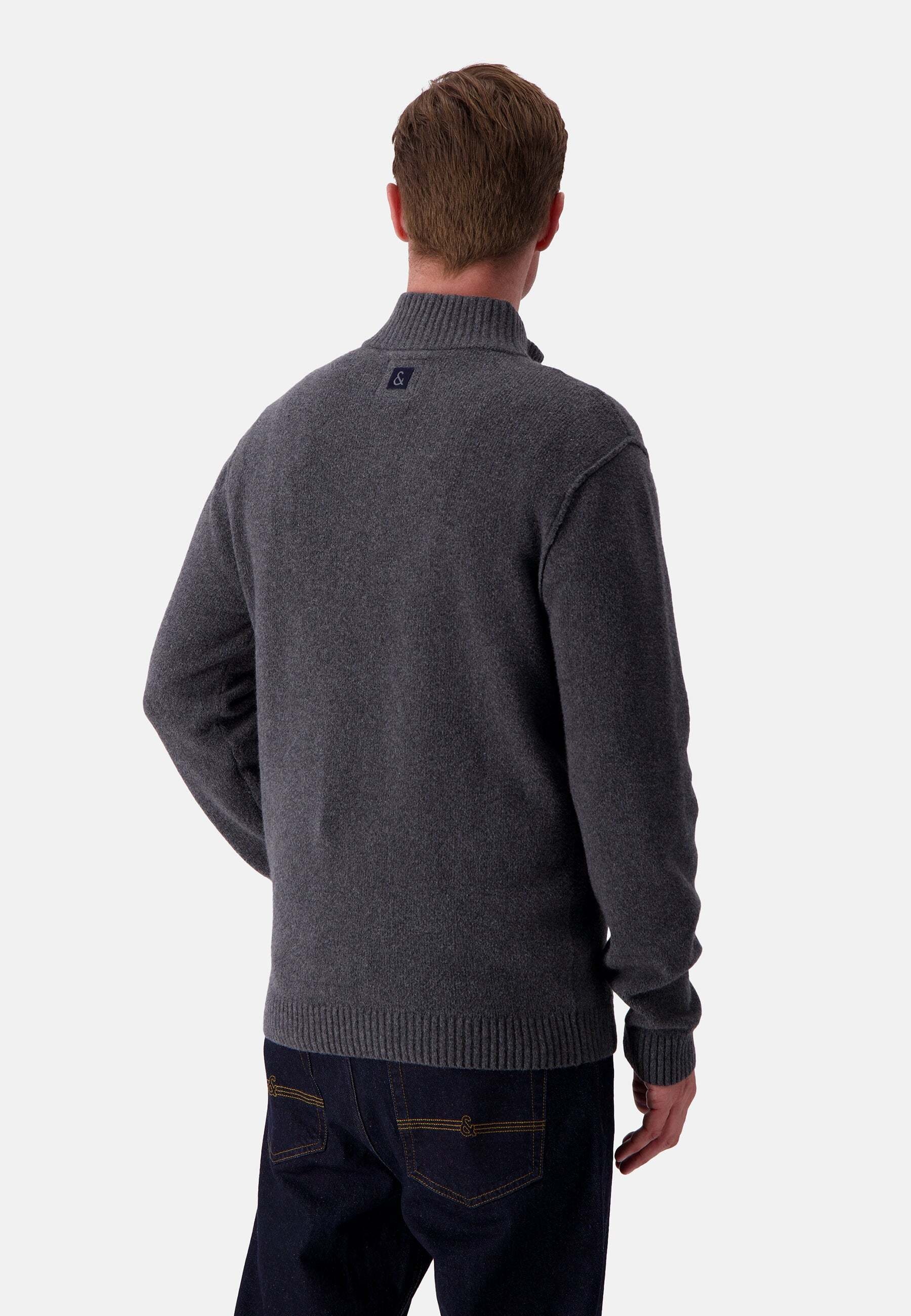 colours & sons Strickpullover »colours & sons Pullover Mock-Zip«