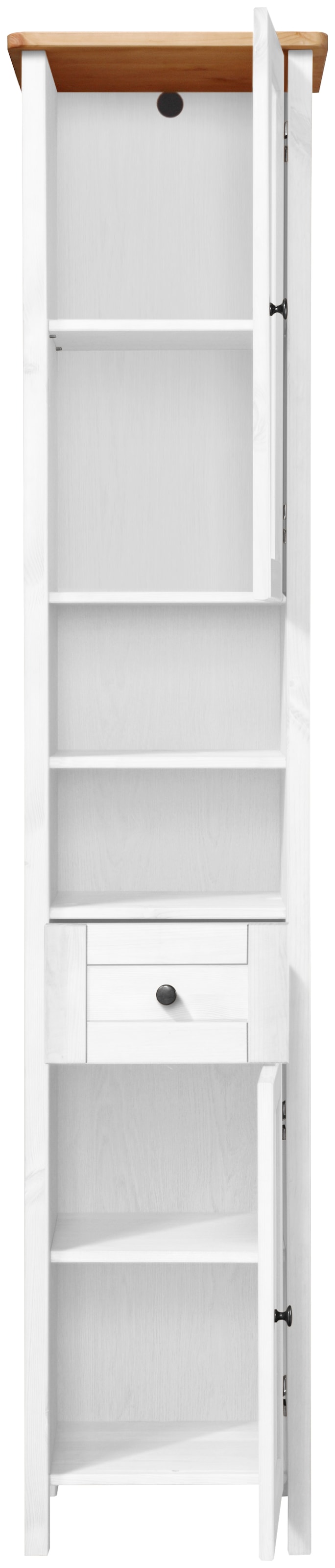 welltime Hochschrank »Sylt« Badmöbel im Landhaus-Stil, Breite 40 cm, aus Massivholz