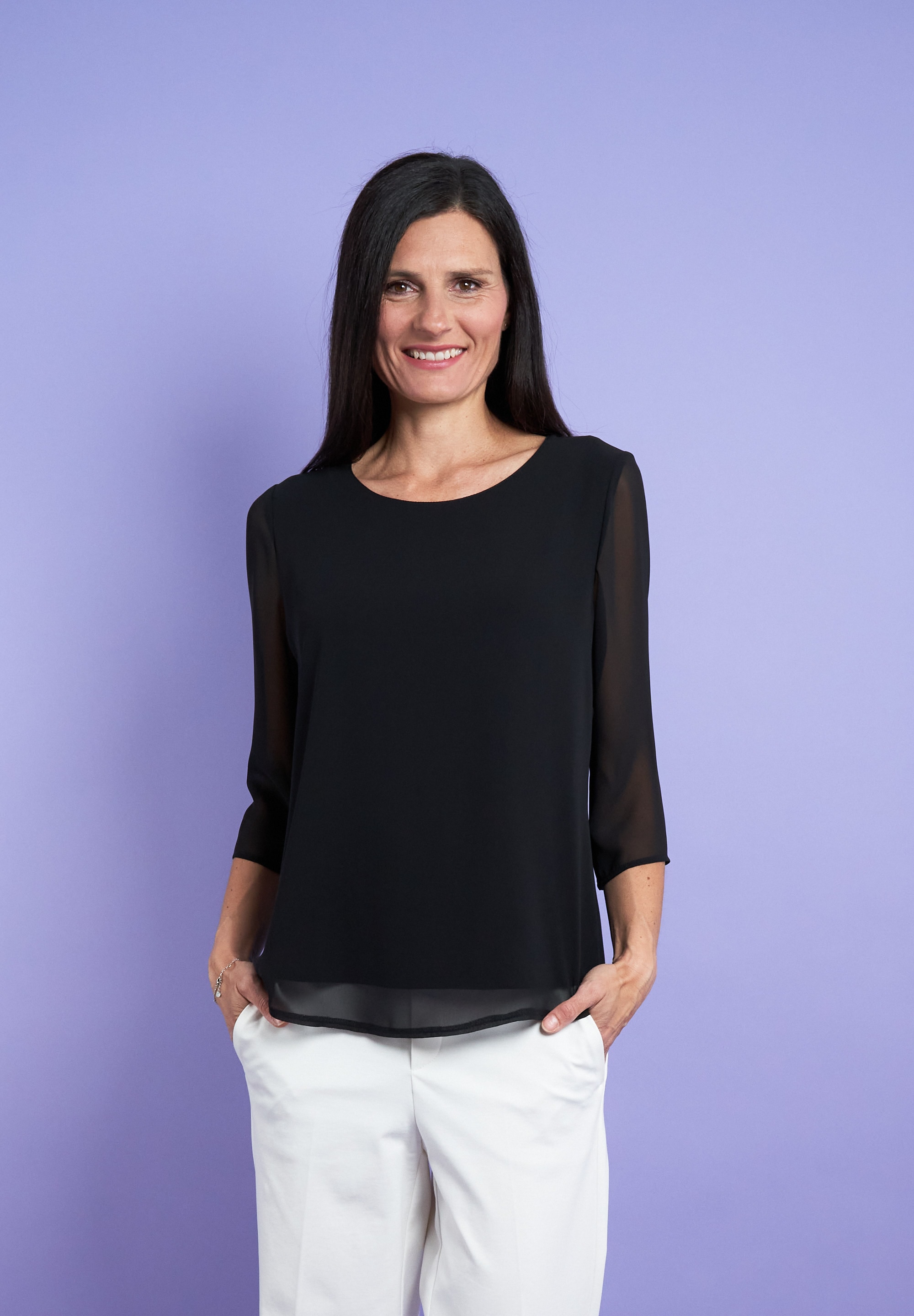 Image of Seidel Moden Chiffonbluse MADE IN GERMANY