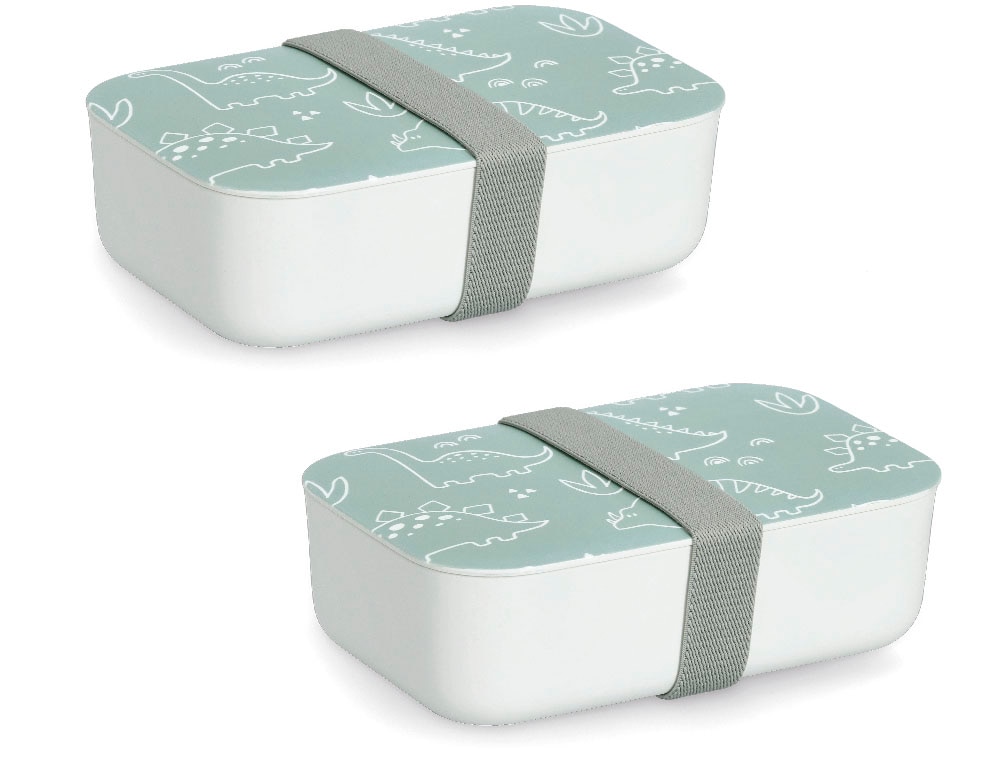 Image of Zeller Present Lunchbox "Dino" Deckel mit Silikonring f. luftdichtes Verschliessen, Trenneinsatz