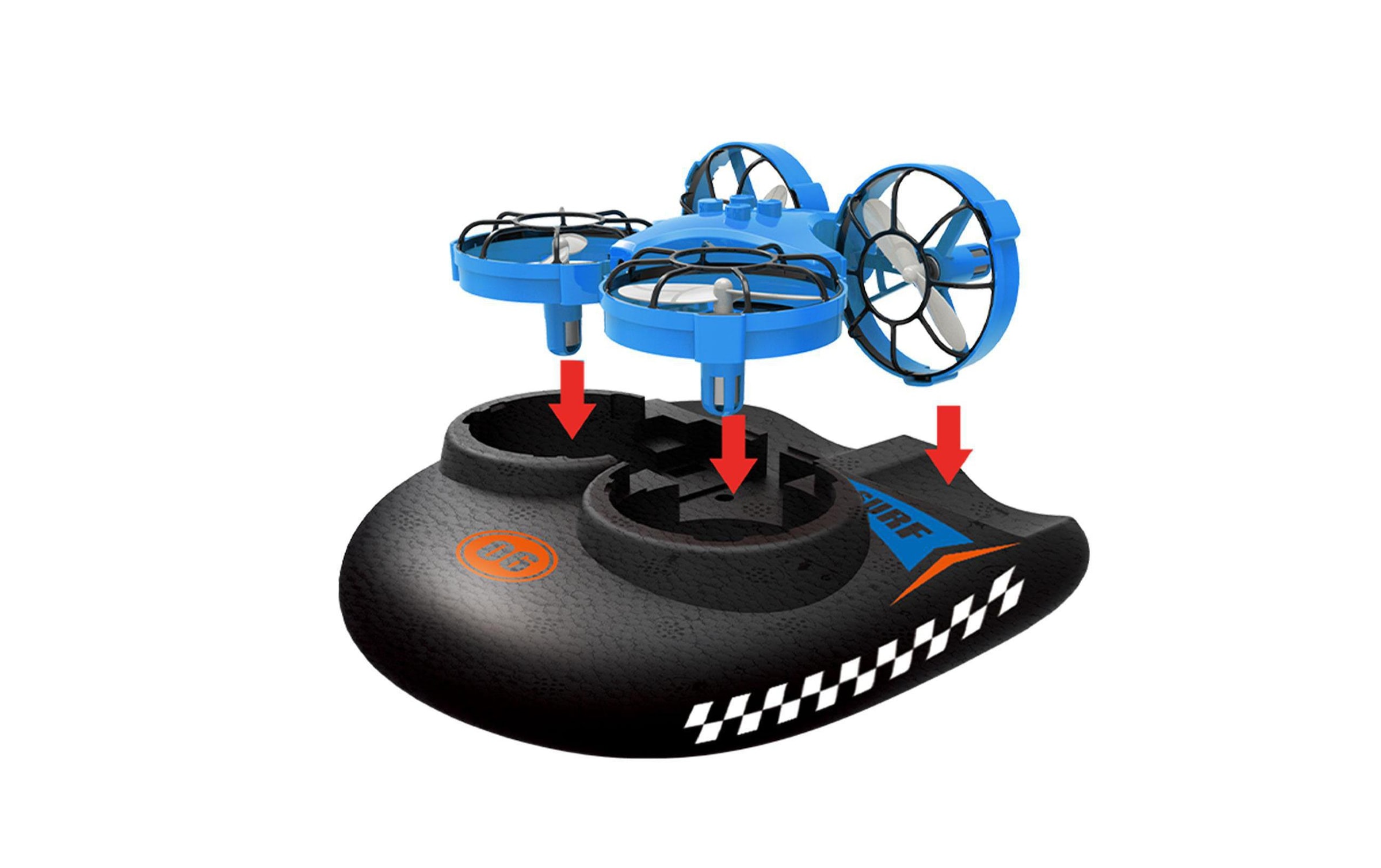 Amewi Multicopter »Hovercraft Drone RTF Blau«