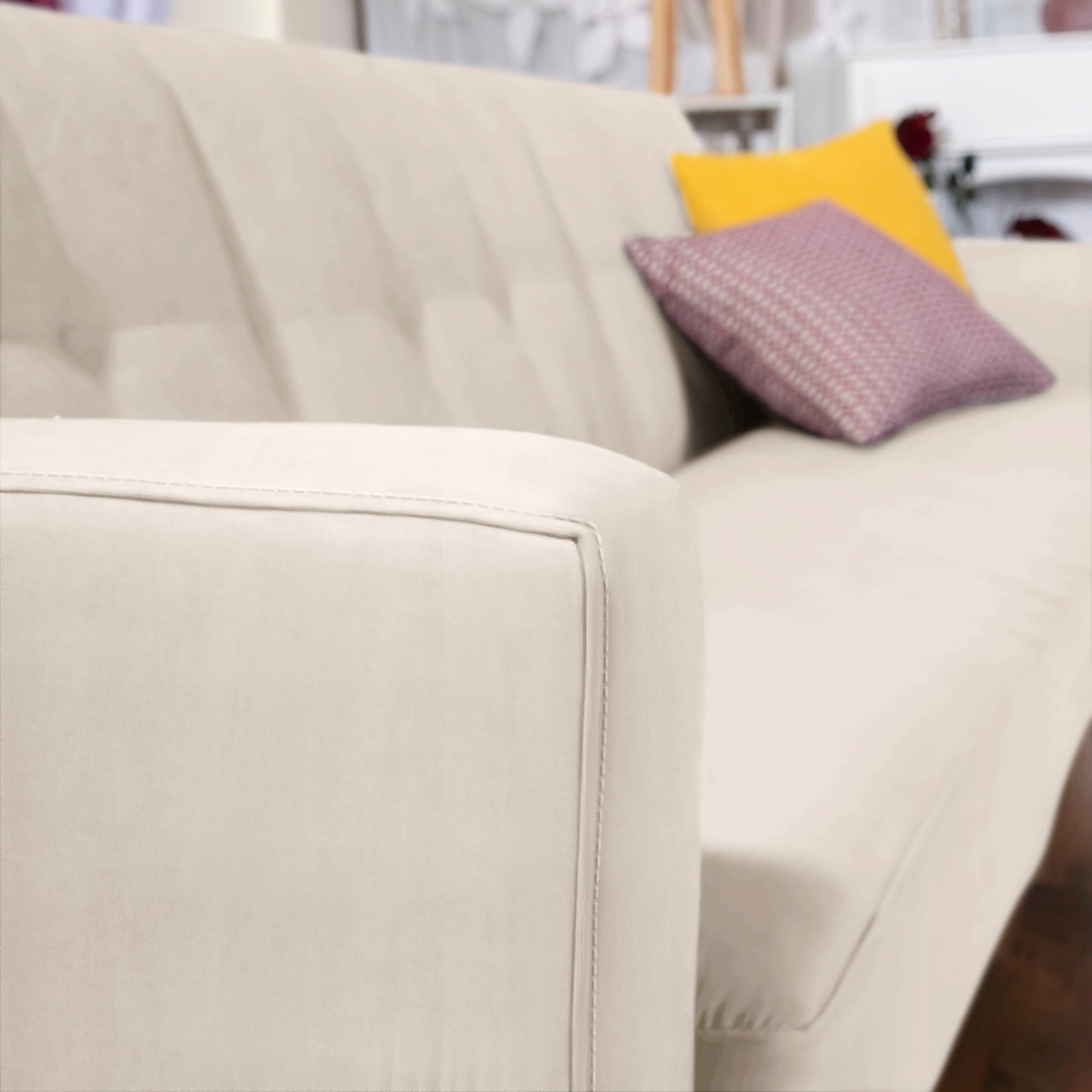 Max Winzer® 3-Sitzer »Jesper Kippcouch mit komfortablem Federkern, klassisch und modern«, Schlafsofa mit Knopfheftung im Rücken, inklusive Bettkasten