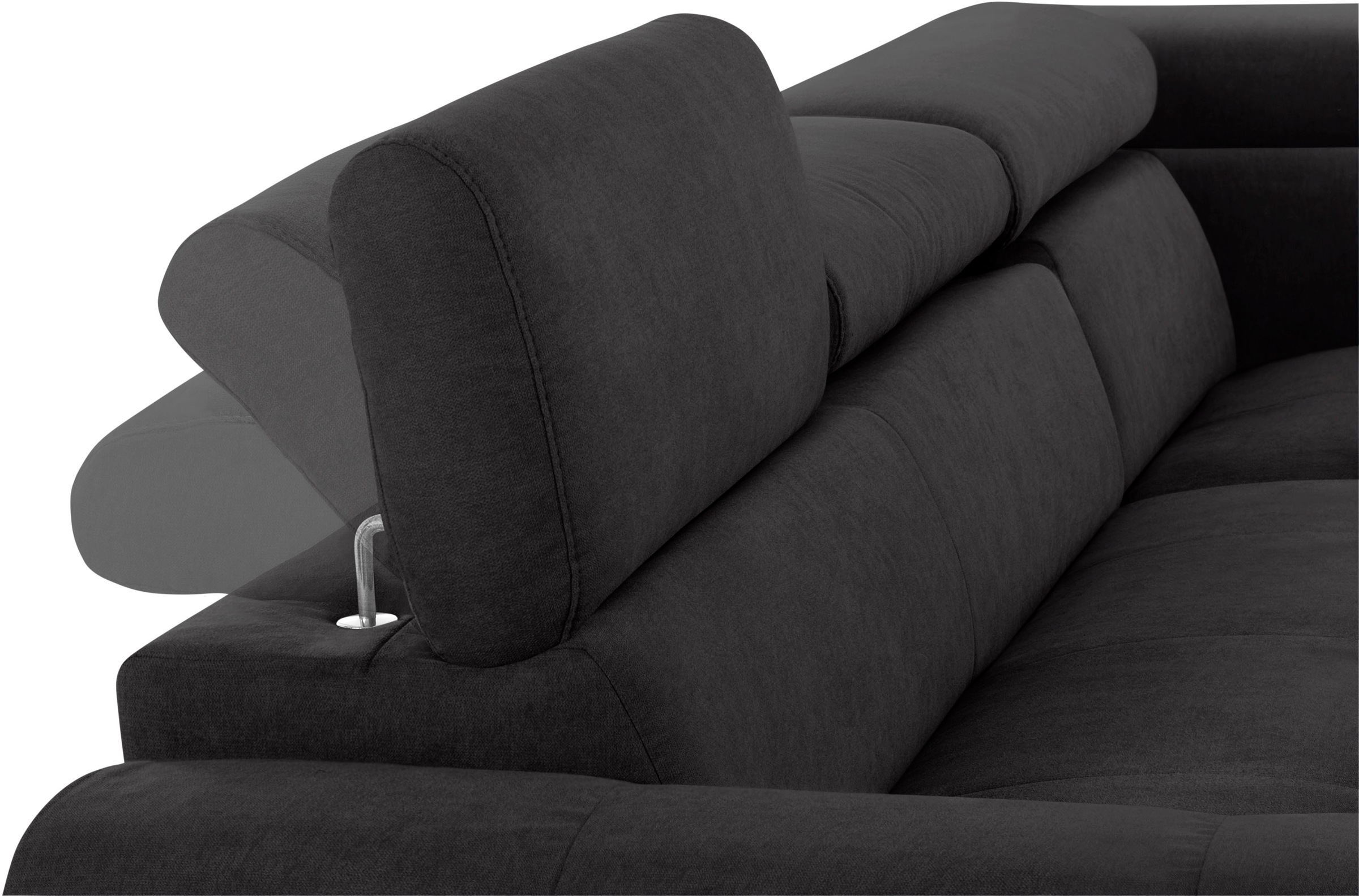 COTTA Ecksofa »Mia L-Form mit 3 Zierkissen«, wahlweise mit Bettfunktion, Bettkasten, Beleuchtung & Wireless-Charger