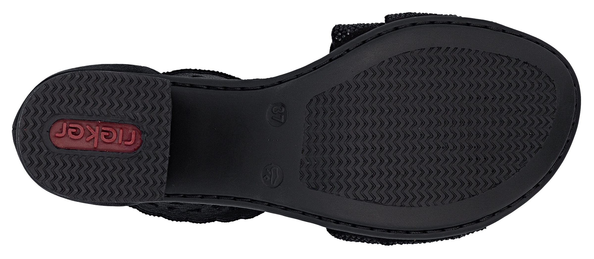 Rieker Sandales  chaussure de fête, talon bloc, avec fermeture velcro pratique