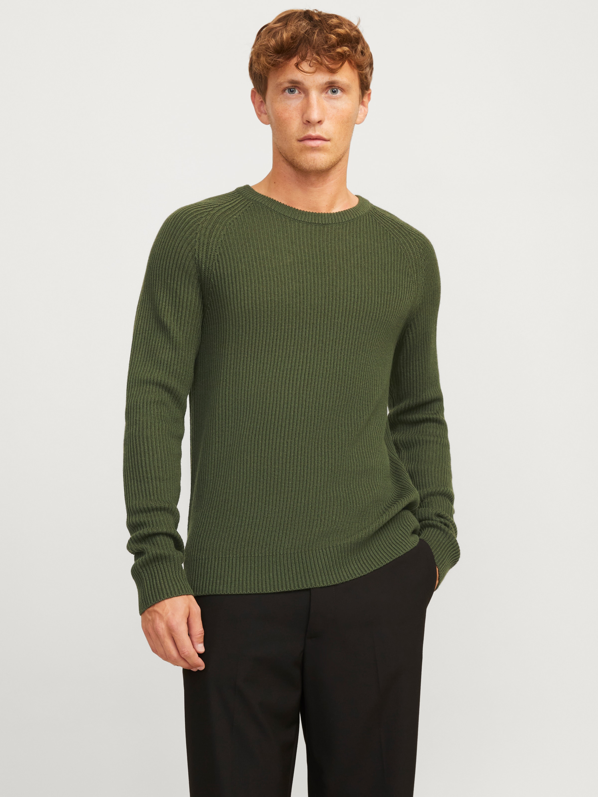 Rundhalspullover »JJPANNEL KNIT CREW NECK AW24«