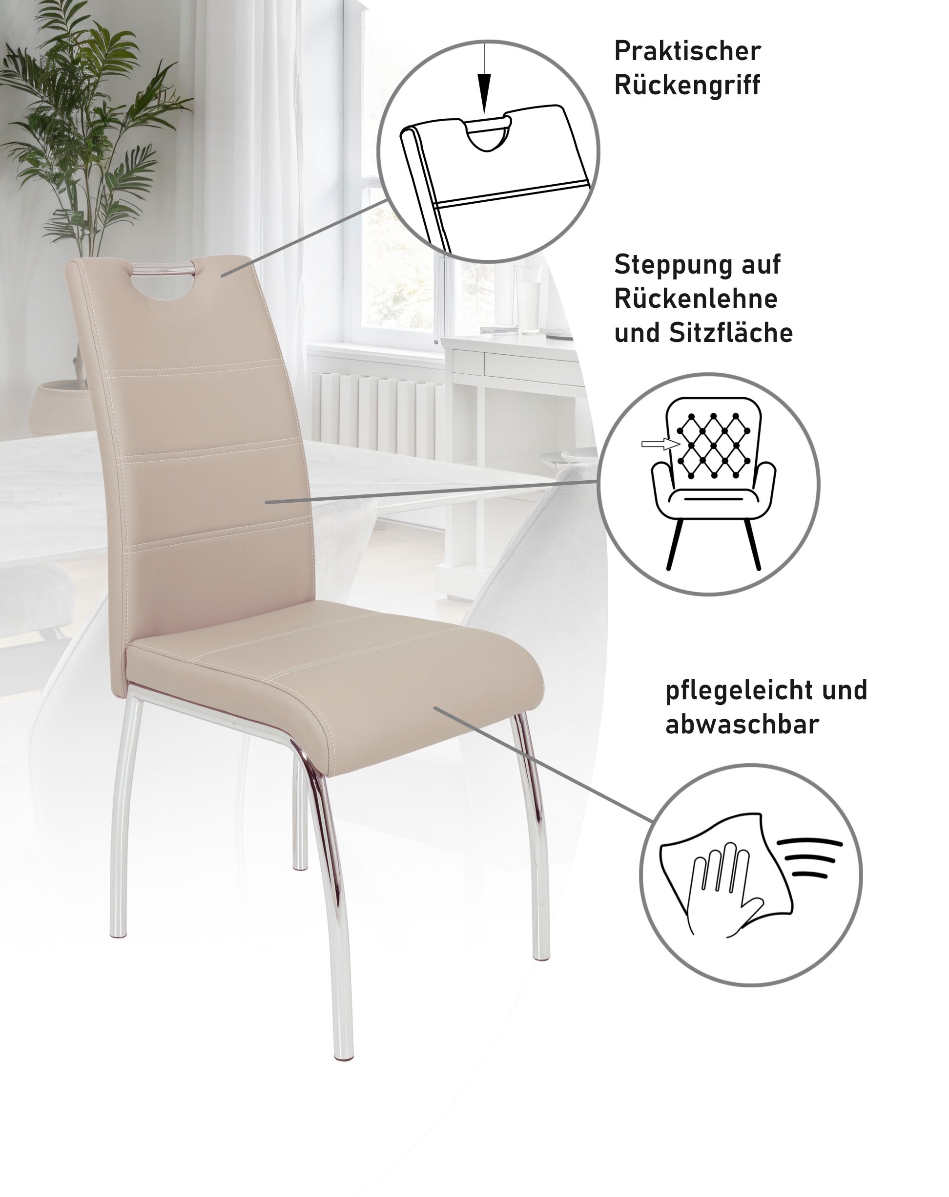 HELA Chaise »Susi« (Set) 2 cuis2 oder 4 Stück, mit Griff