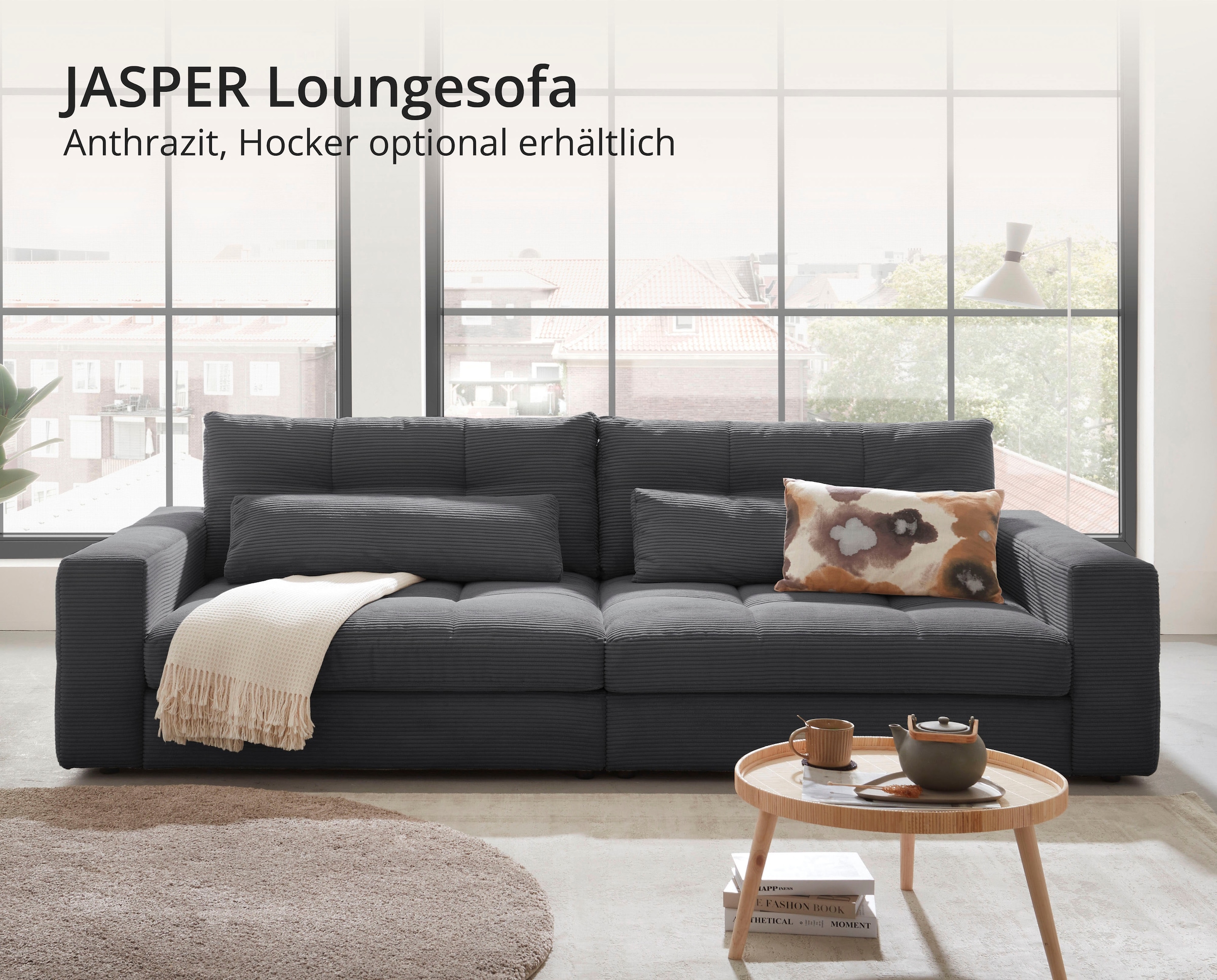 ED EXCITING DESIGN 3-places »Jasper Mega-Sofa, bequem, viel Platz, Breite 265cm, Tiefe 122cm«