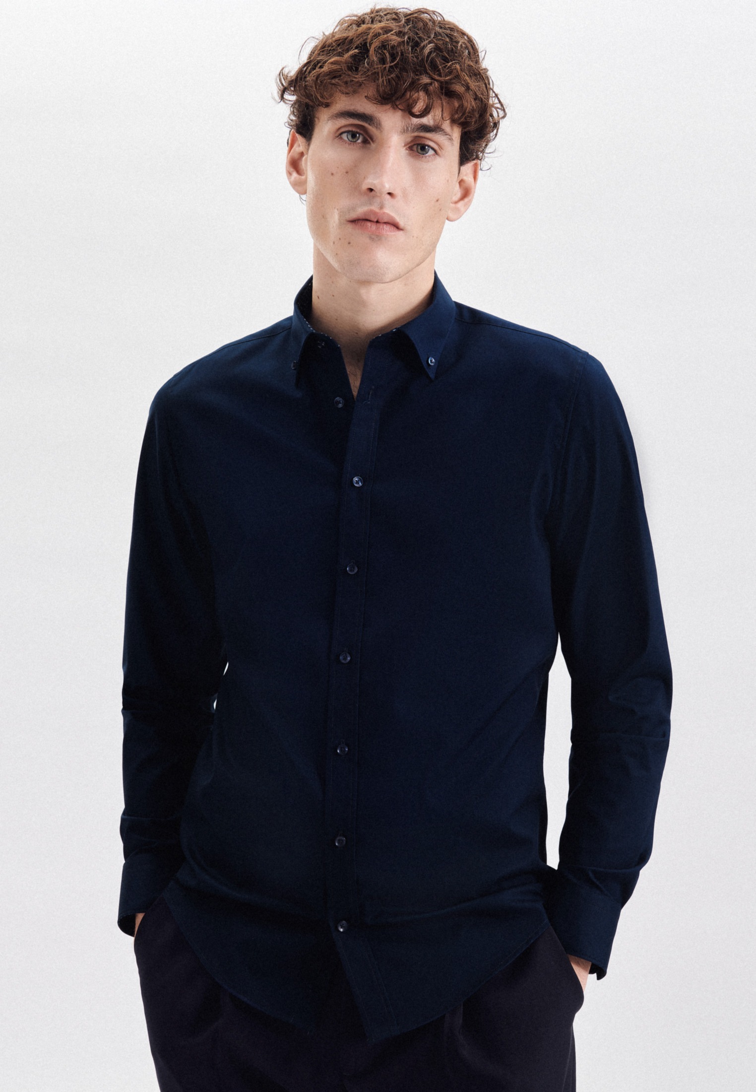 Image of seidensticker Businesshemd »Slim«, Slim Langarm Button-Down-Kragen Uni bei Ackermann Versand Schweiz