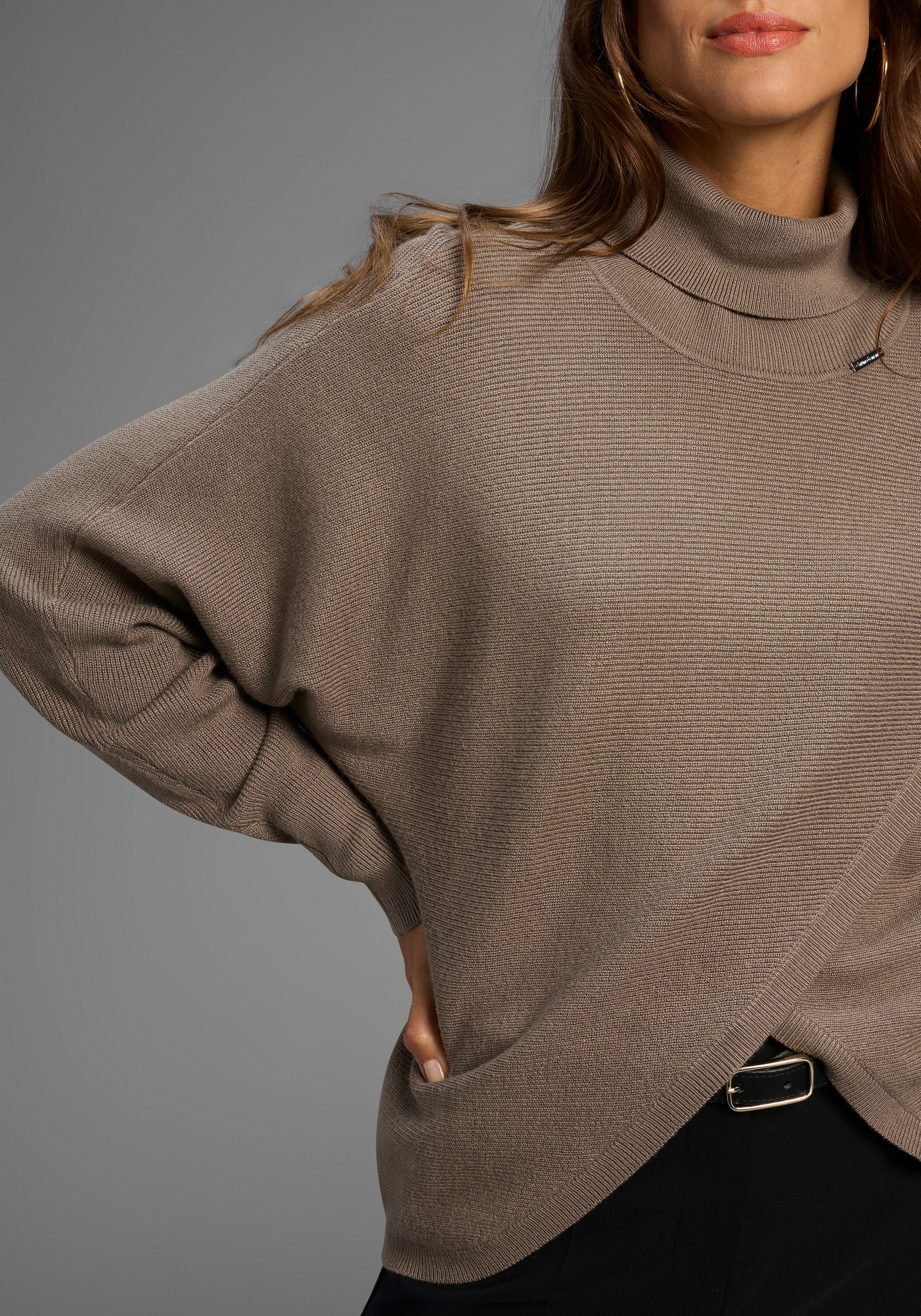 Bruno Banani Pull à col roulé mit Wickel-Optik - NEUE KOLLEKTION