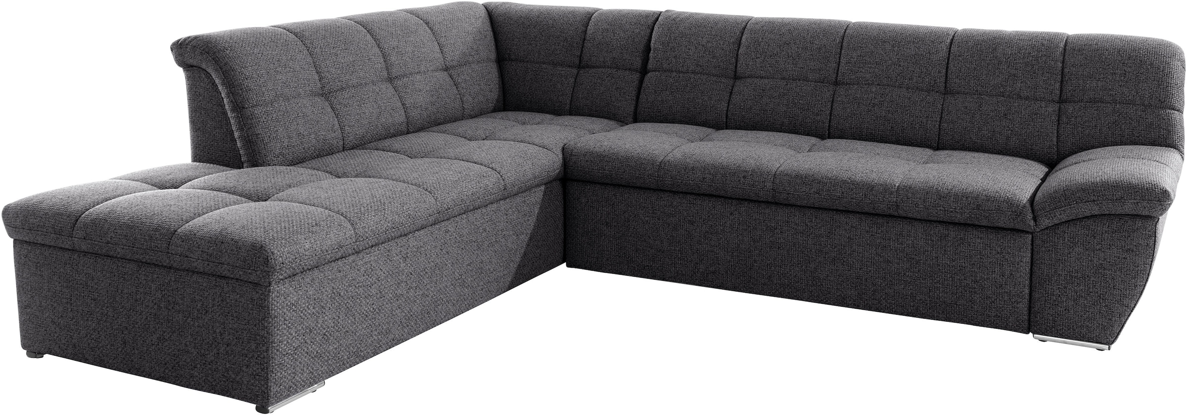 DOMO collection Ecksofa »Lagoa L-Form«, wahlweise mit Bettfunktion, frei im Raum stellbar, grosse Farbvielfalt