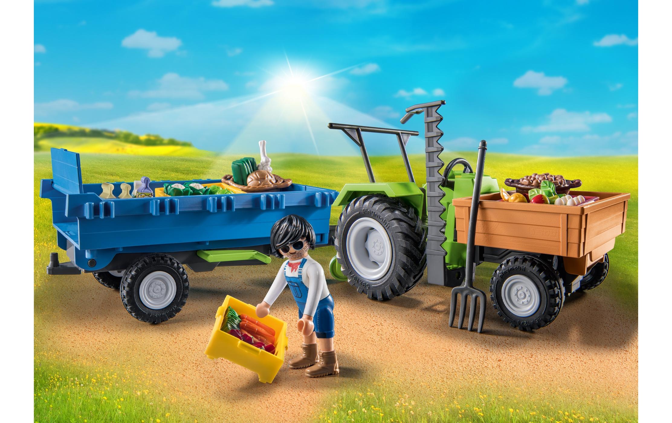 Playmobil® Spielbausteine »Country Traktor mit Hänger 71249«, (42 St.)