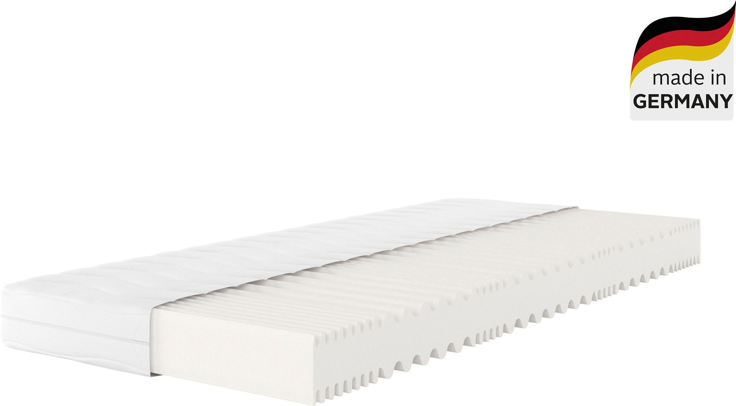 Image of GOODproduct Komfortschaummatratze "Lasse Essentials, Matratze 90x200, 140x200 cm & weitere Grössen" 16 cm hoch Raumgewicht: 28 kg/m³ 1 Stk. tlg. 7 Zonen Matratze, ergonomisch, atmungsaktiv