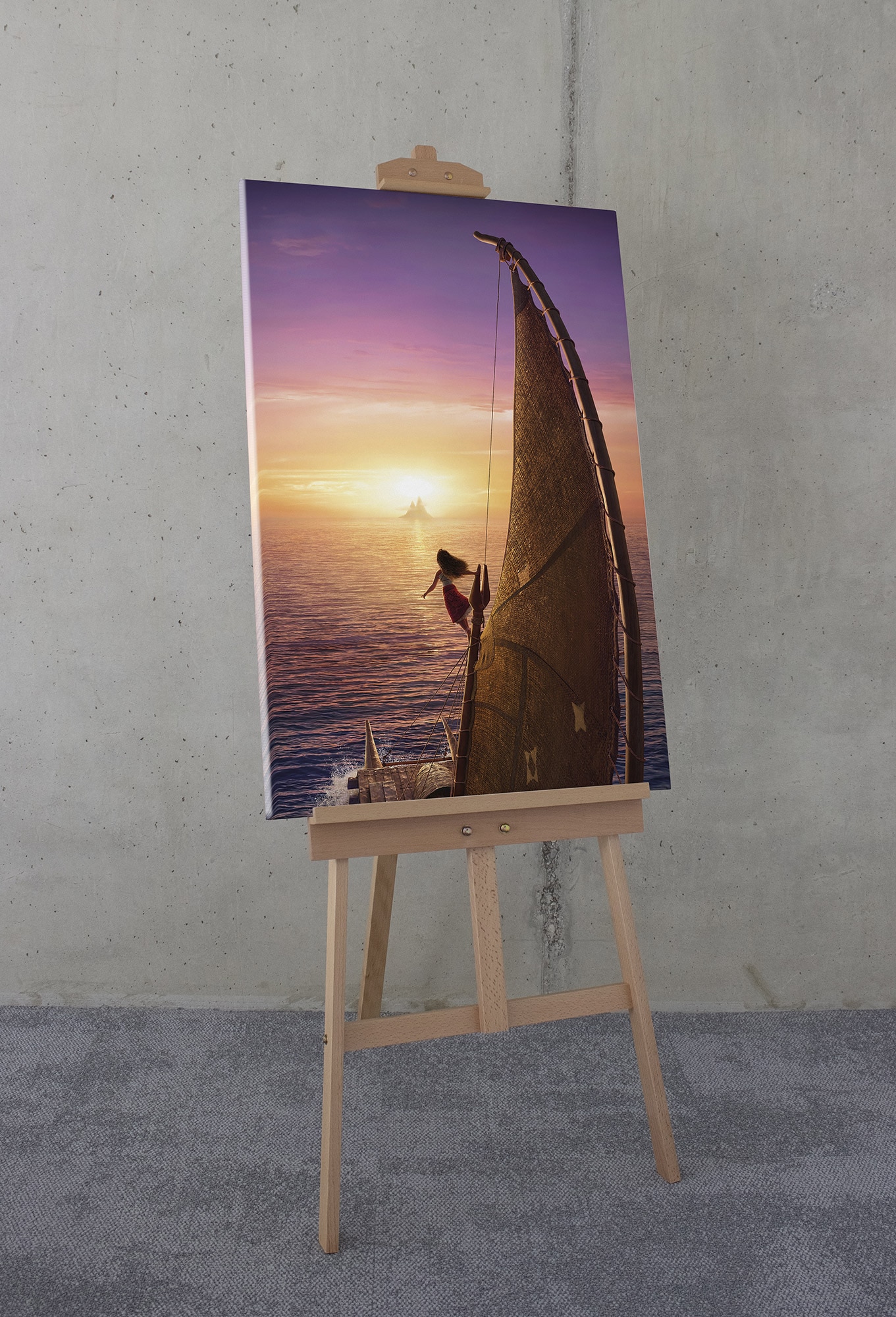 Image of Komar Leinwandbild "Disney Moana 2 To the Horizon" Disney 1 Stk. tlg. 60 x 90 cm (Breite x Höhe) - Kinderzimmer, Dekoration