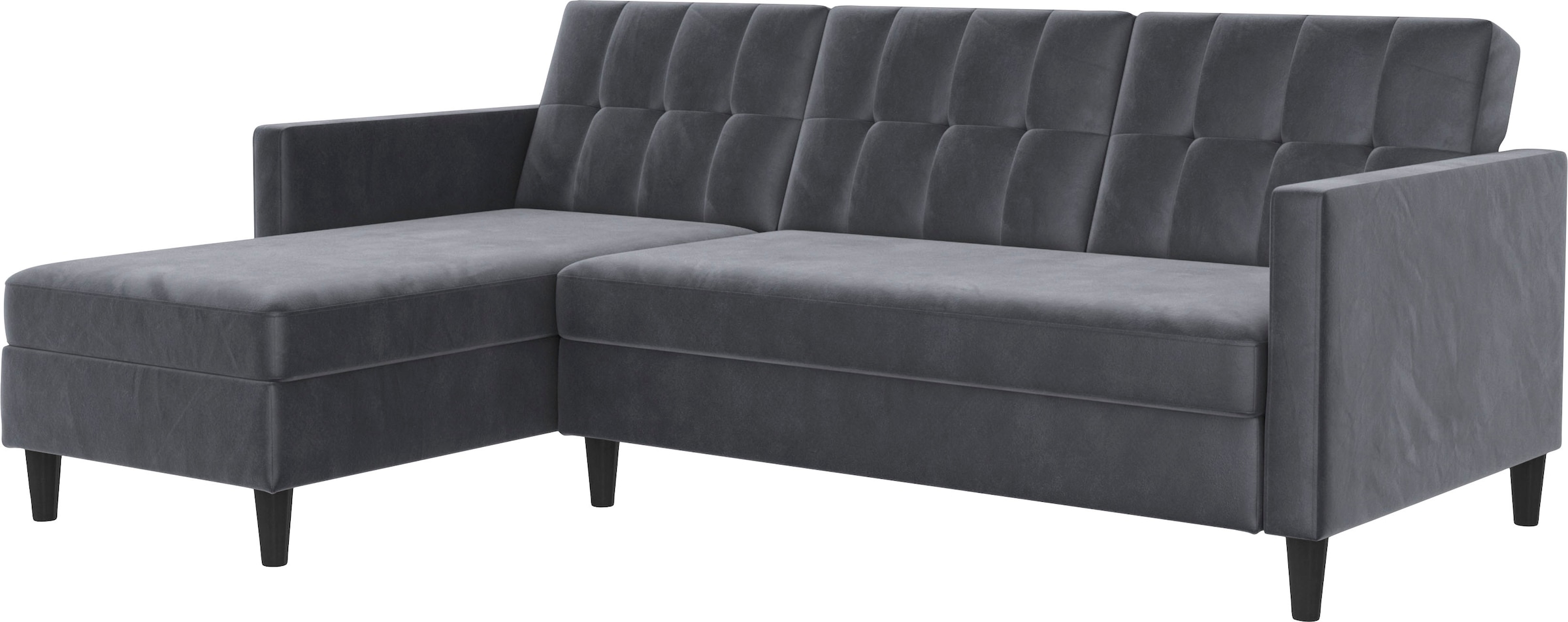 Dorel Home Ecksofa »Hartford II«, mit Bettfunktion und Stauraum, Recamiere beidseitig montierbar
