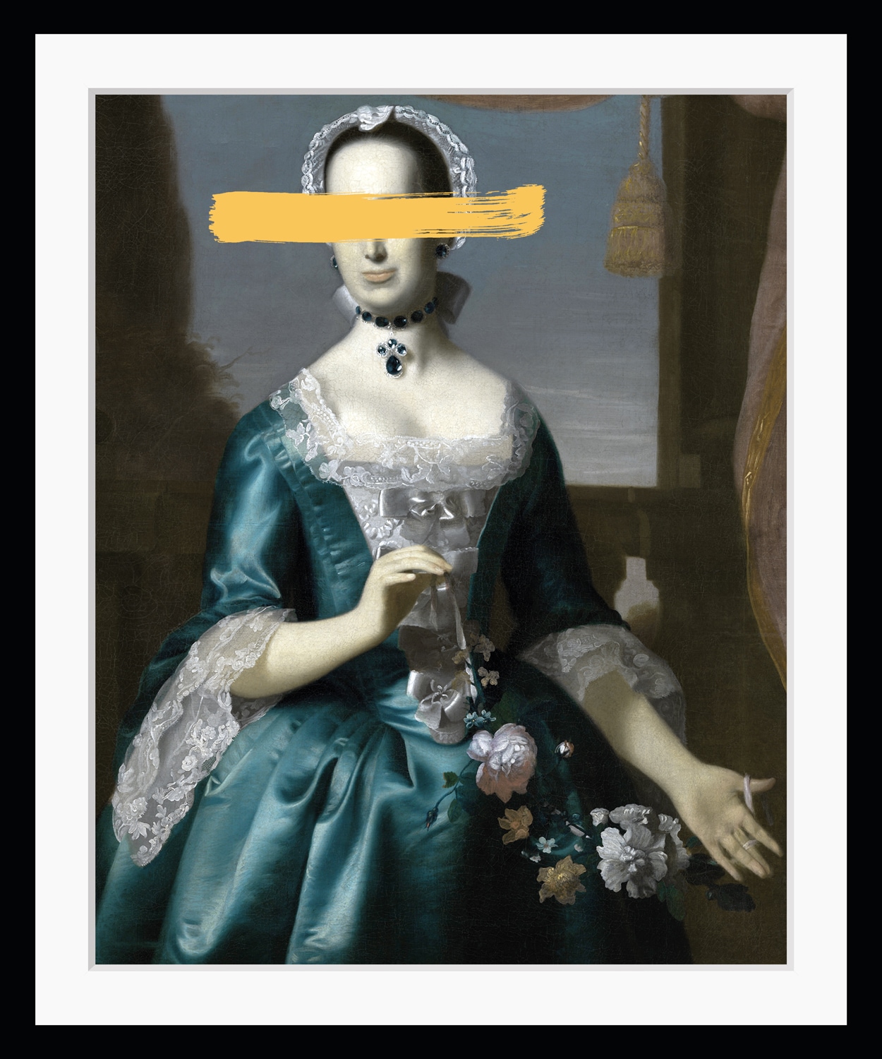 Image of queence Bild "Ann-Kathrin mit Farbklecks" Bilder von Frauen Frau Gemälde Historische Persönlichkeiten Kunst HD Premium Poster-Druck inkl. Holzrahmen