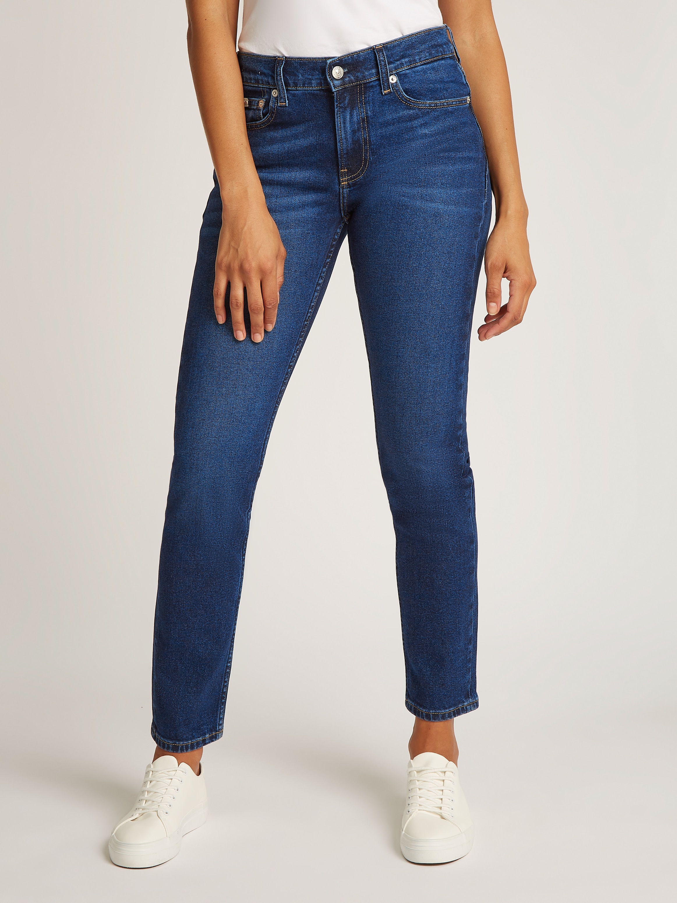 Image of Calvin Klein Slim-fit-Jeans "SLIM" Coinpocket, Logostickerei
