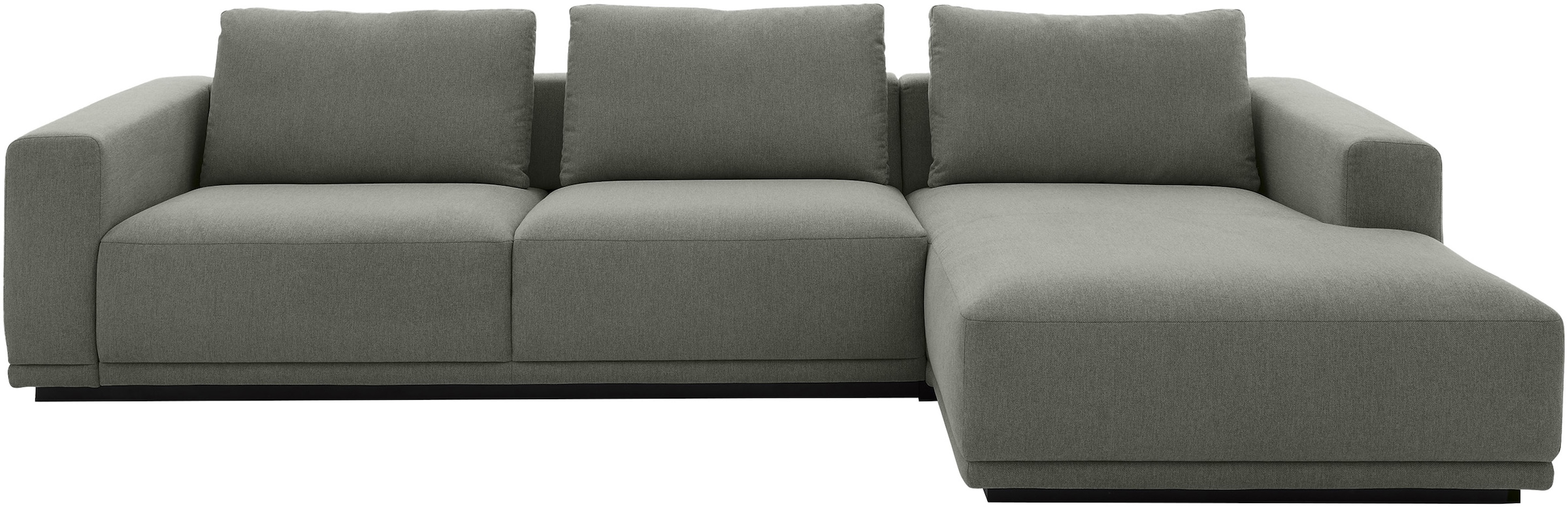 Musterring Canapé d'angle »JustB! PM200, Holzrahmen in schwarz, wahlw. Sitzvorzug, Breite 316cm« canapé d'angle gauche & chaise longue droite, avec accoudoirs, coussins de dossier inclus