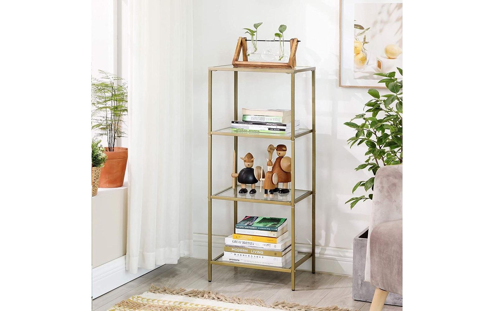 VASAGLE Regal »40 x 30 x 95 cm, Goldfarben«