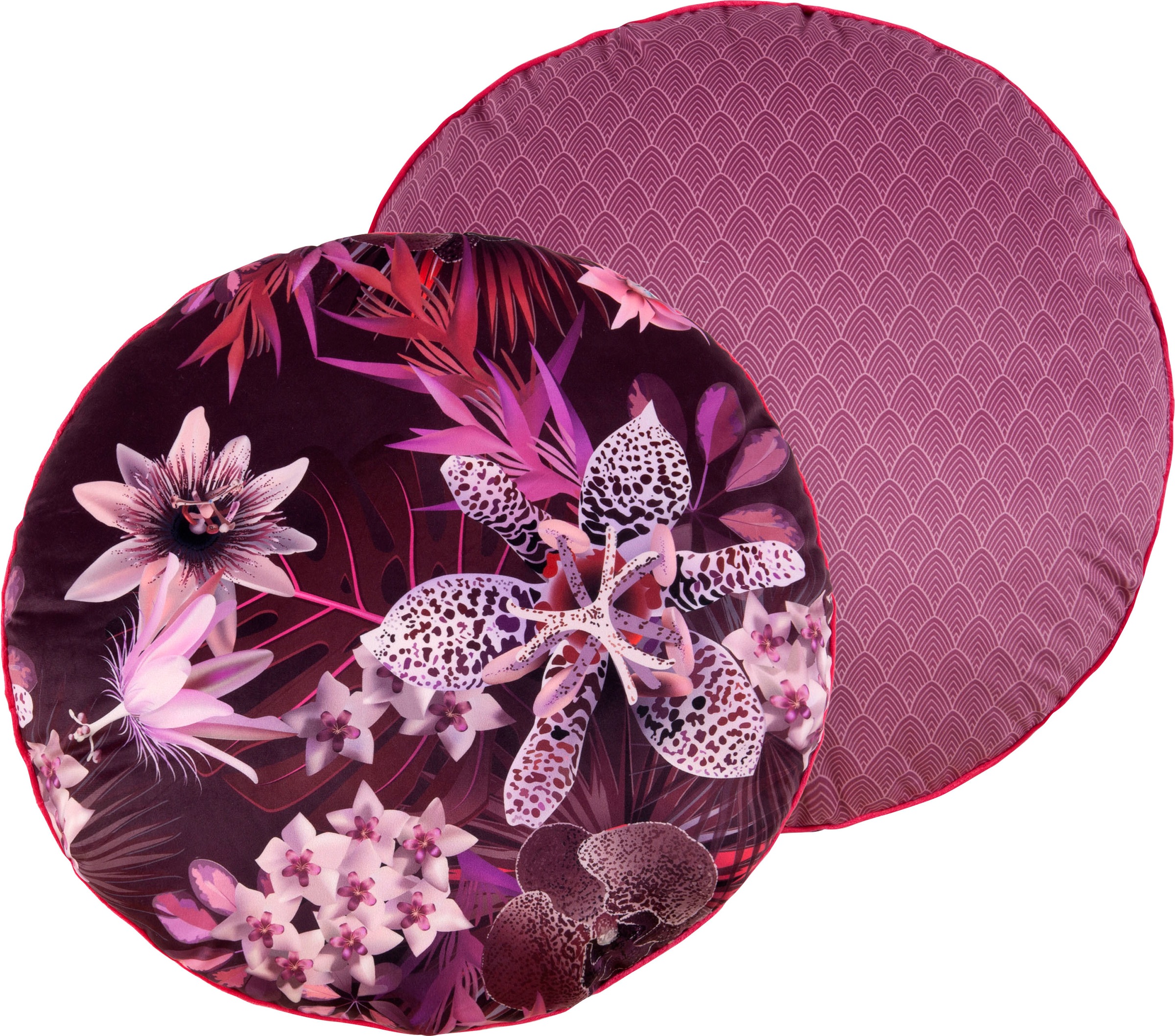 Image of Descanso Dekokissen »Farze«, (1 St., 1 55 cm rund Dekokissen - Mit biese), Mit Biese bei Ackermann Versand Schweiz