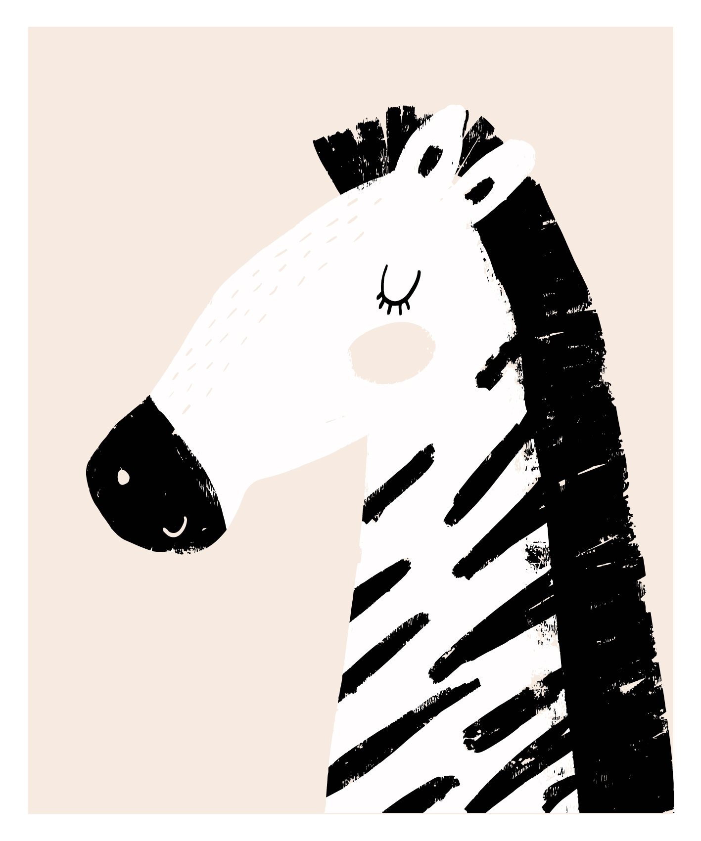 Lüttenhütt Bild mit Rahmen »oder Poster, Zebra im Profil« Fantasy | Tiere | Zebra Bilder 1 Stk. tlg. HD Premium Druck