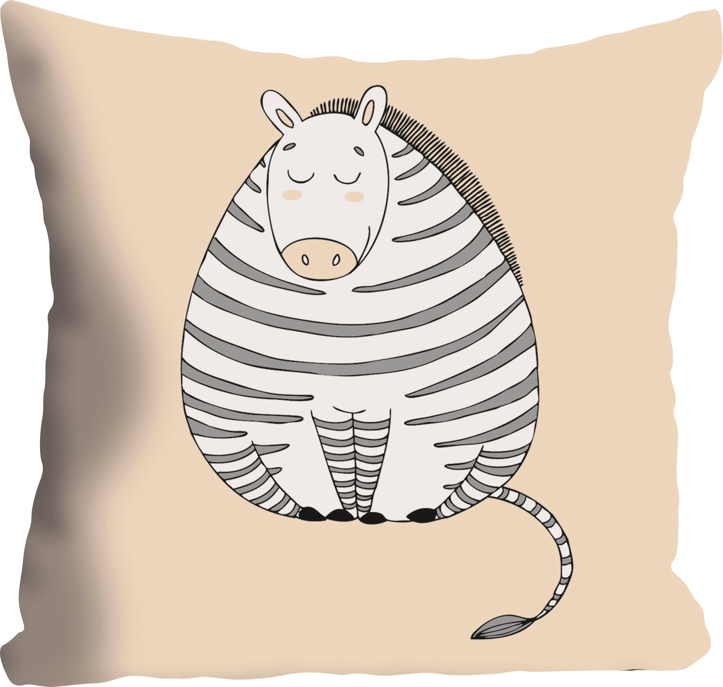 Image of queence Dekokissen ""Zebra"" Kissenhülle ohne Füllung, 1 Stück