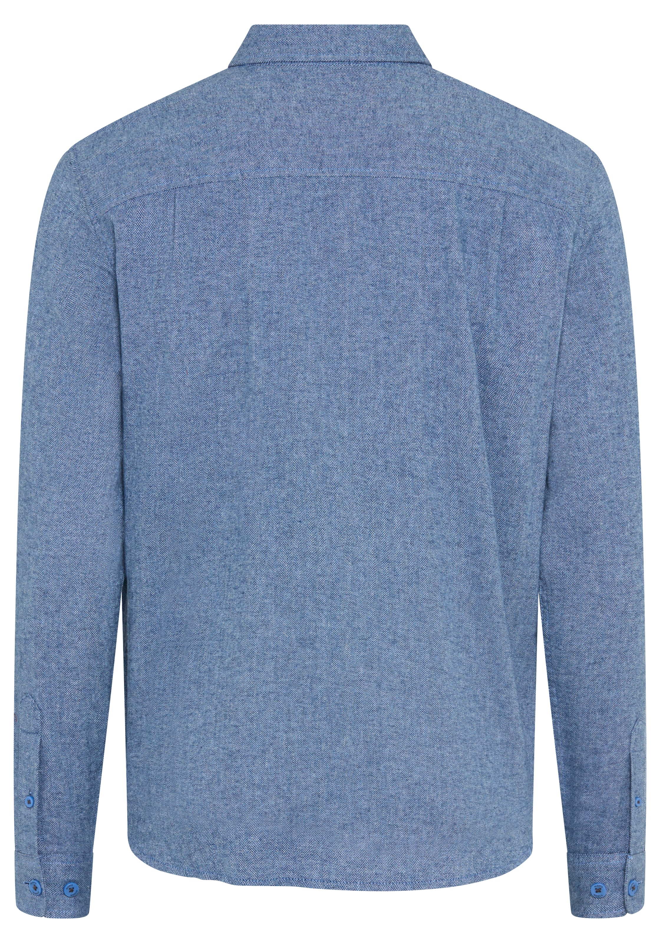 Man's World Chemise à manches longues »Zeitlose Fischgrat-Optik mit modernem Charakter« avec patte de boutonnage, coupe régulière, en coton tissé