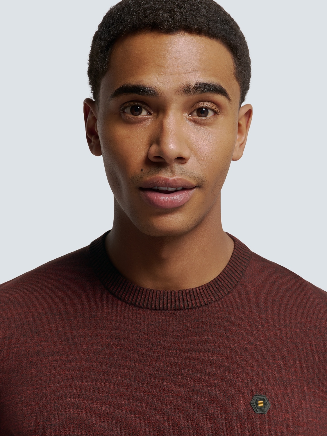 NO EXCESS Pull à col rond mit Melange Optik