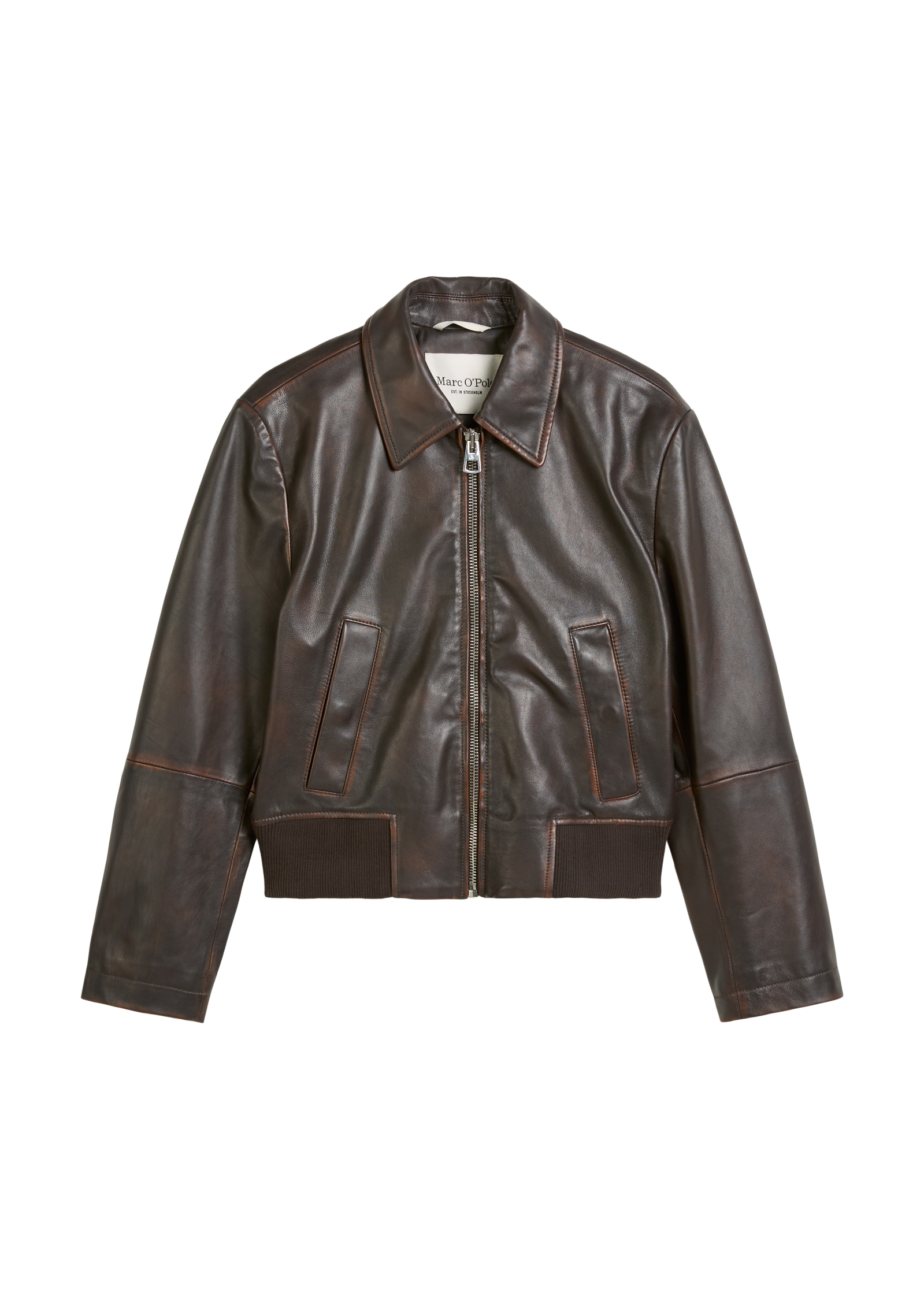 Marc O'Polo Lederjacke »regular fit aus softem Lammleder in Vintage-Optik« im Blousonstil