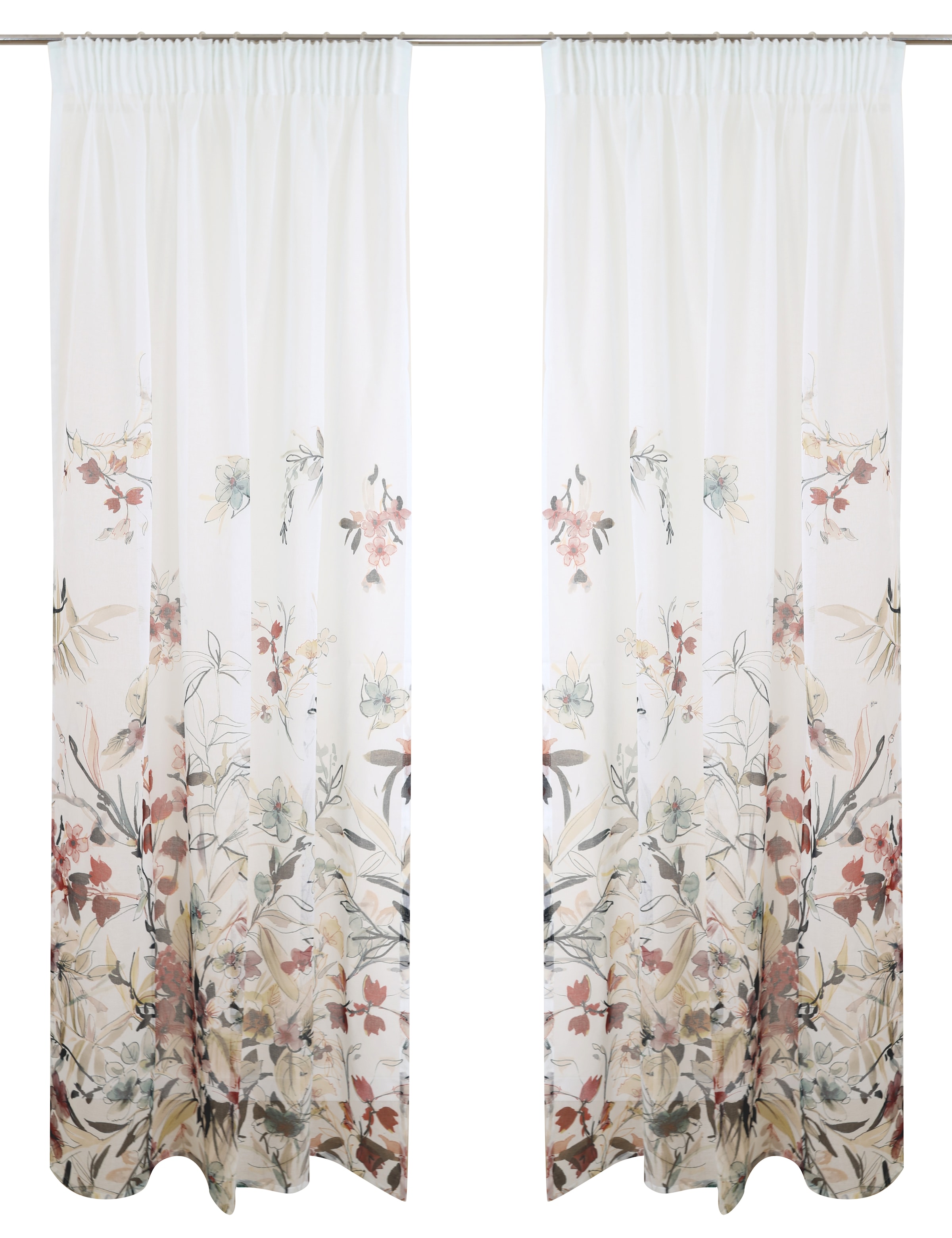 Home affaire Rideau »Friesach« Bande multifonctionnelle 1 cuis tlg. mit Blumenmuster