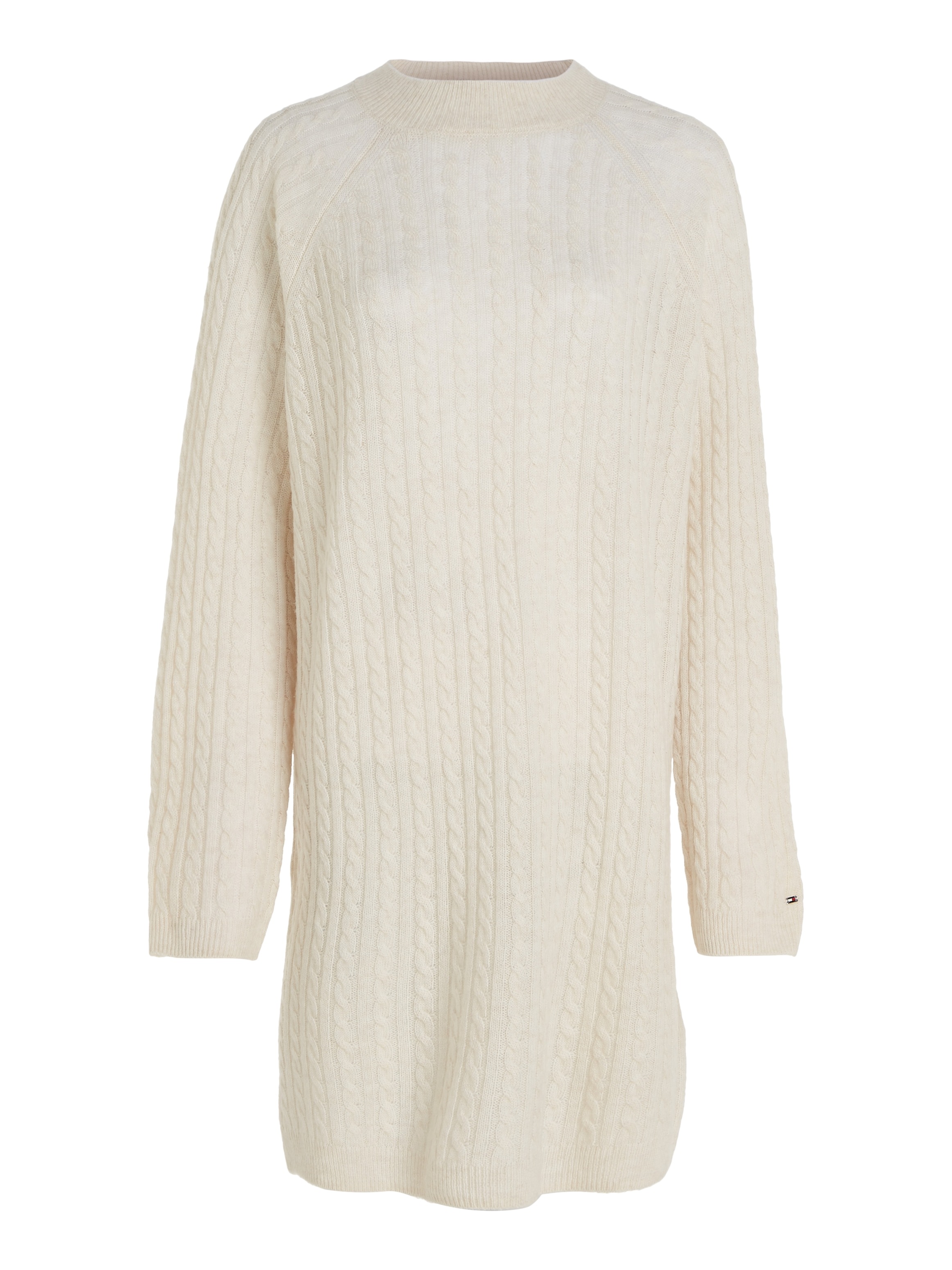 Tommy Hilfiger Strickkleid »SOFT WOOL AO CABLE C-NK DRESS«, aus weichem Zopfstrick